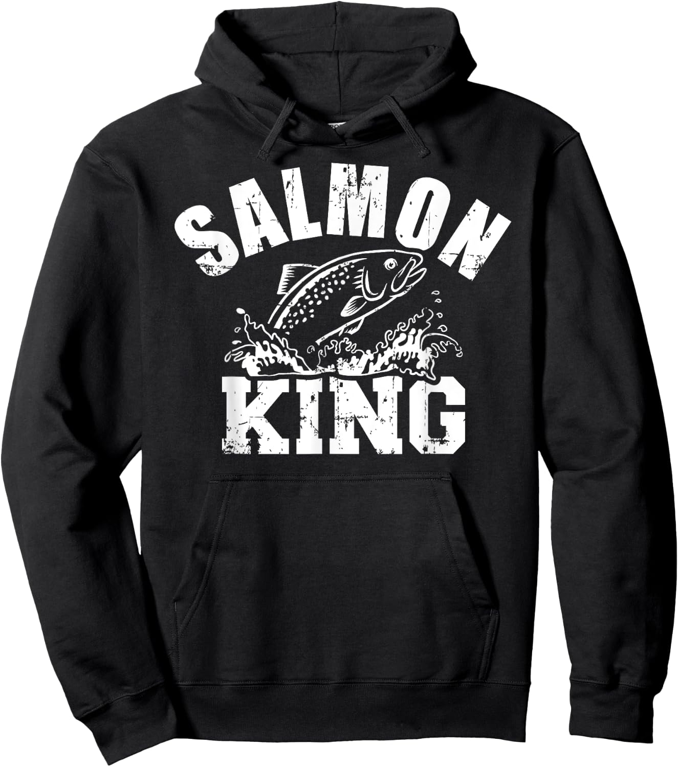 Salmon King Fishing Hoodie - Hoodie | Black