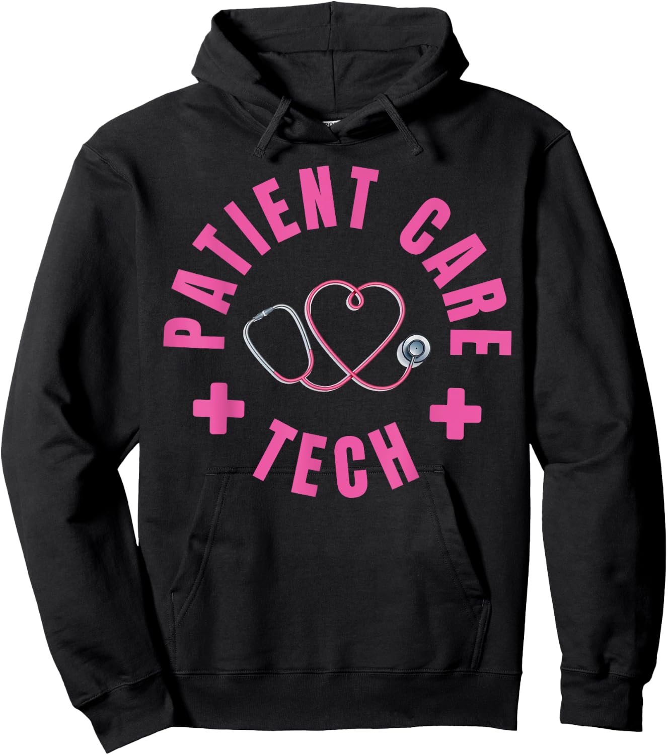 PCT Healthcare Assistant Patient Care Technician Stethoscope Hoodie - Hoodie | Black