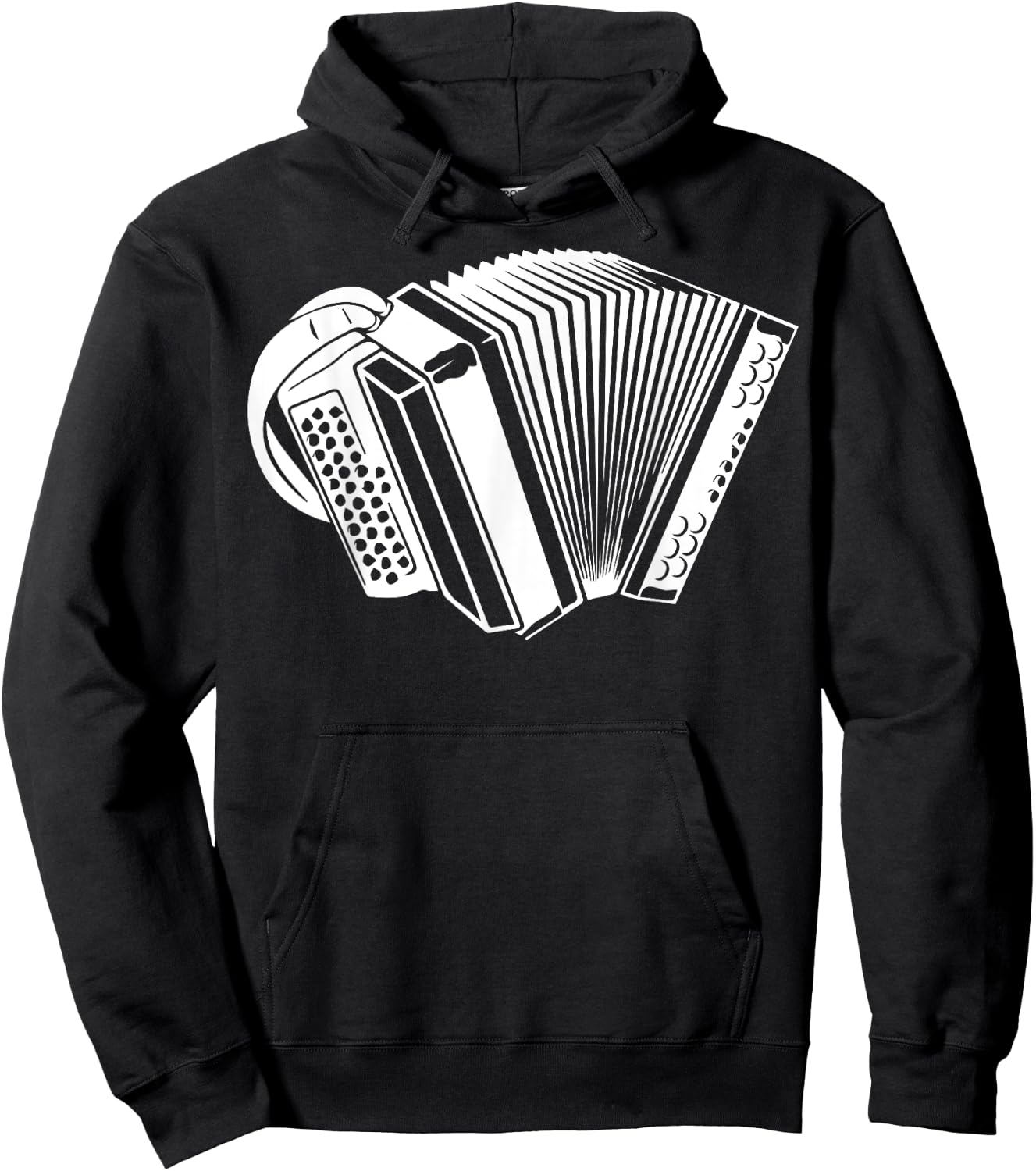 Graphic Accordion Instrument Men Women Hobby Learn Musician Hoodie - Hoodie | Black