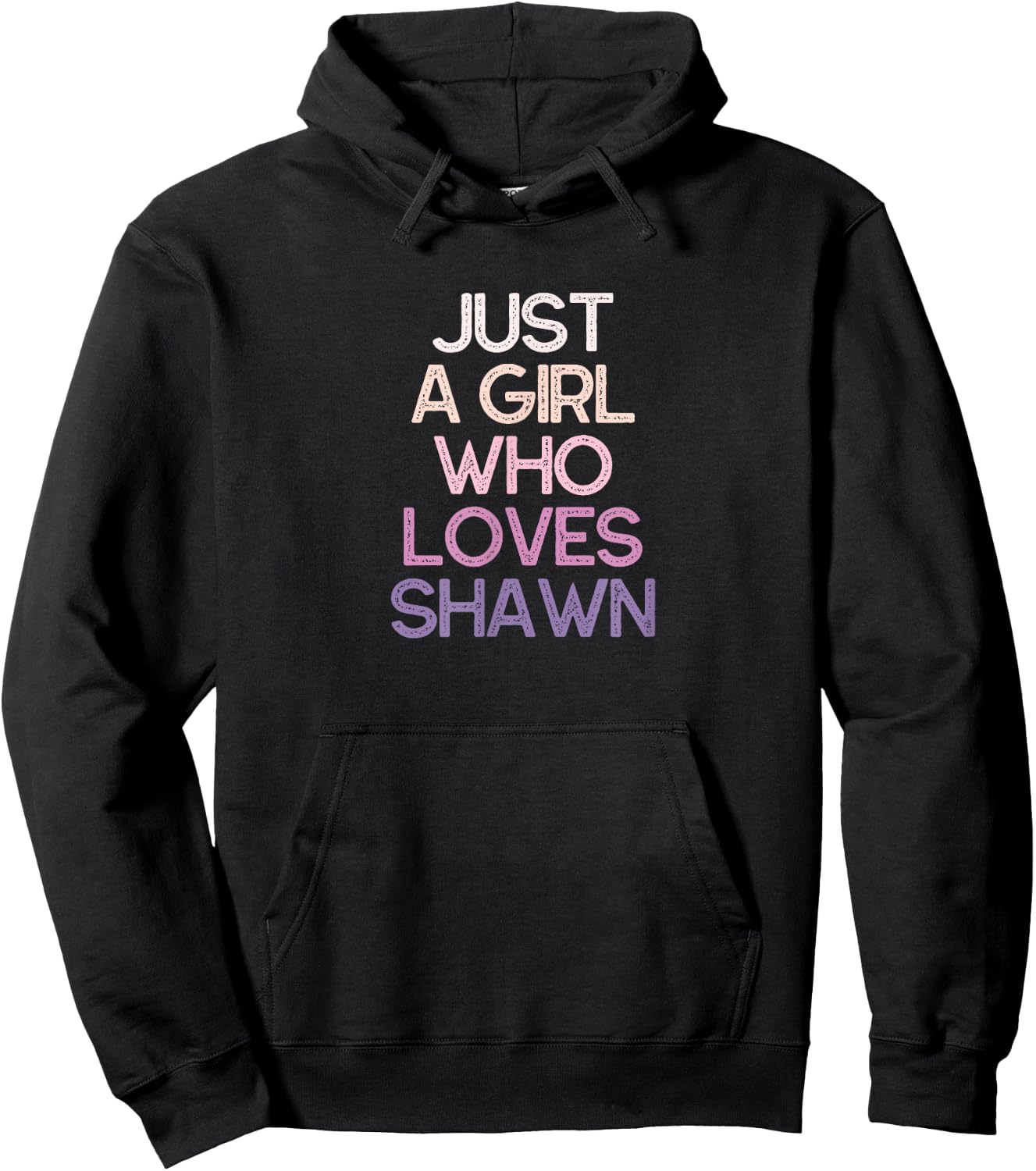 Just A Girl Who Loves Shawn Name Gift Hoodie - Hoodie | Black