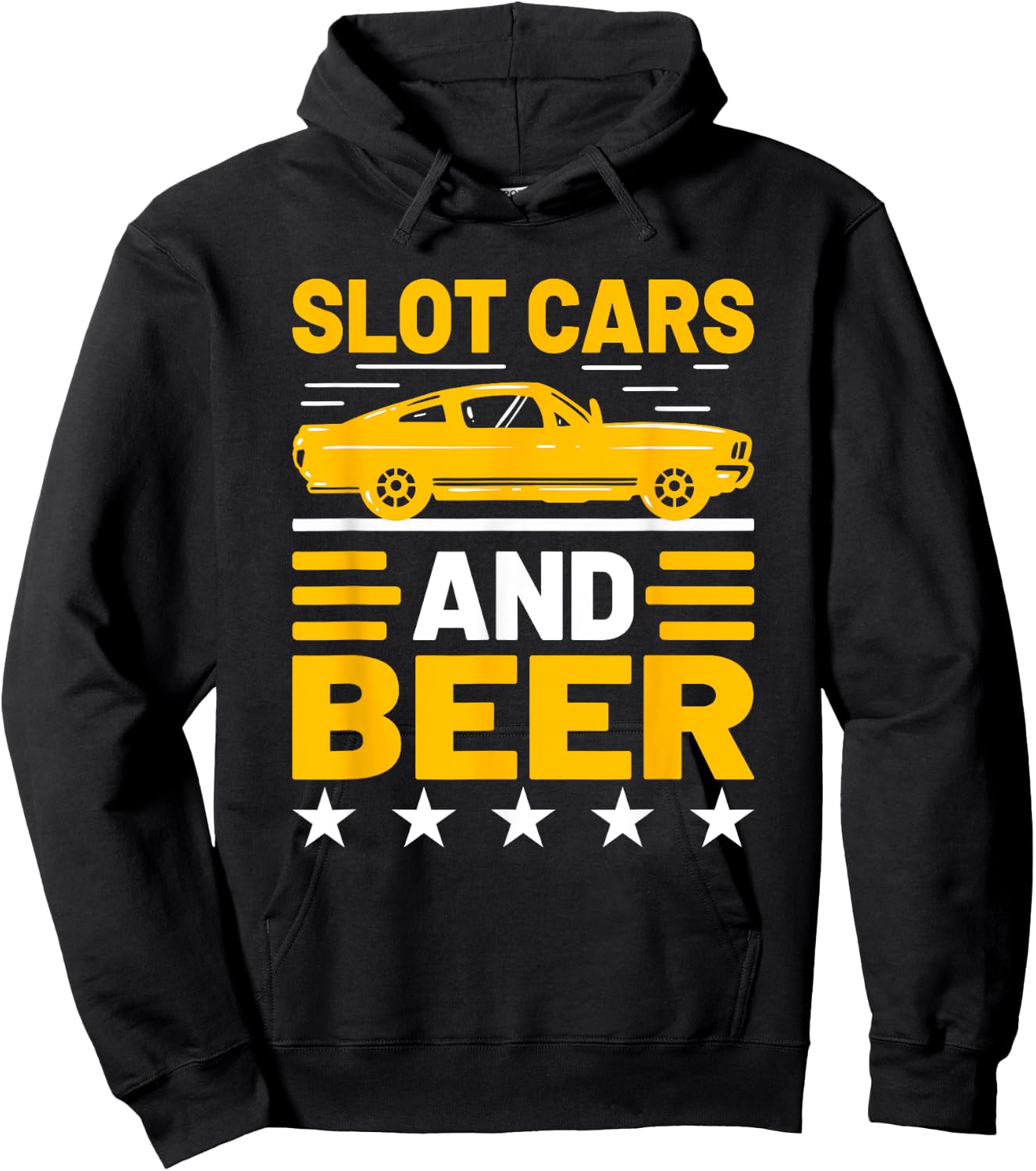 Slot Car Racing Nostalgic Muscle Car Project Car Car Guy Hoodie - Hoodie | Black
