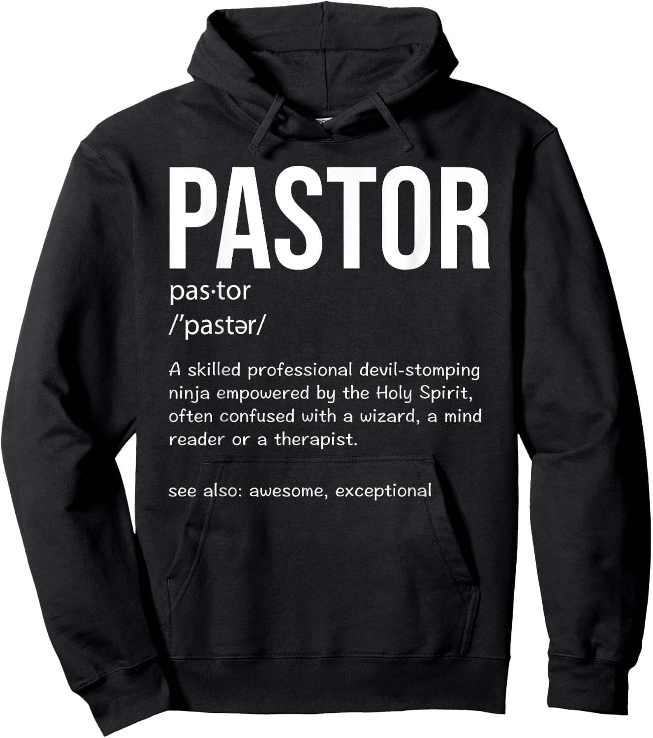 Cool Religious Lutheran Husband Wife Humor Lovers Funny Pastor Definition Christian Preachers Men Women Hoodie - Hoodie | Black