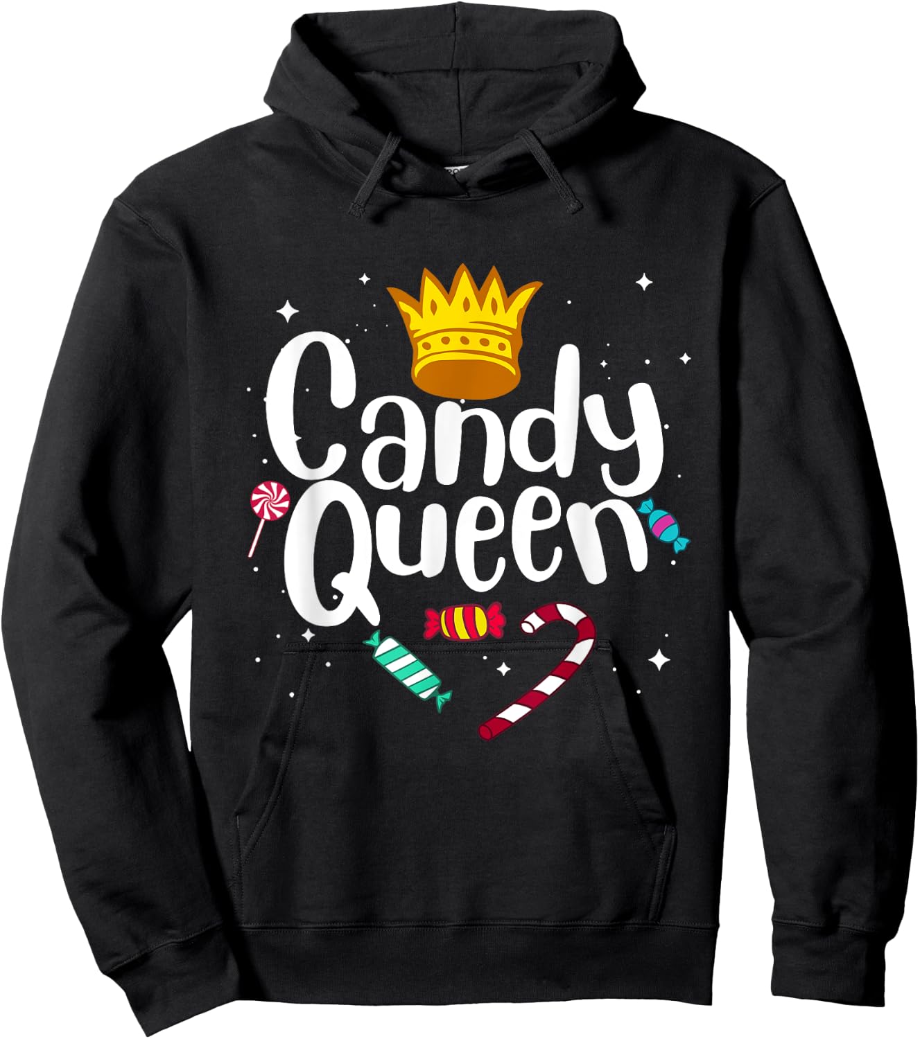 Funny Candy Queen Gift Lollipop Lover Sweet Tooth Women Hoodie - Hoodie | Black