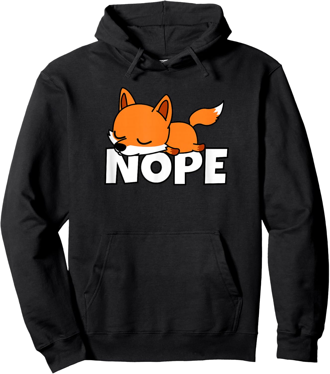 Lazy Fox Not Today Nope Hoodie - Hoodie | Black