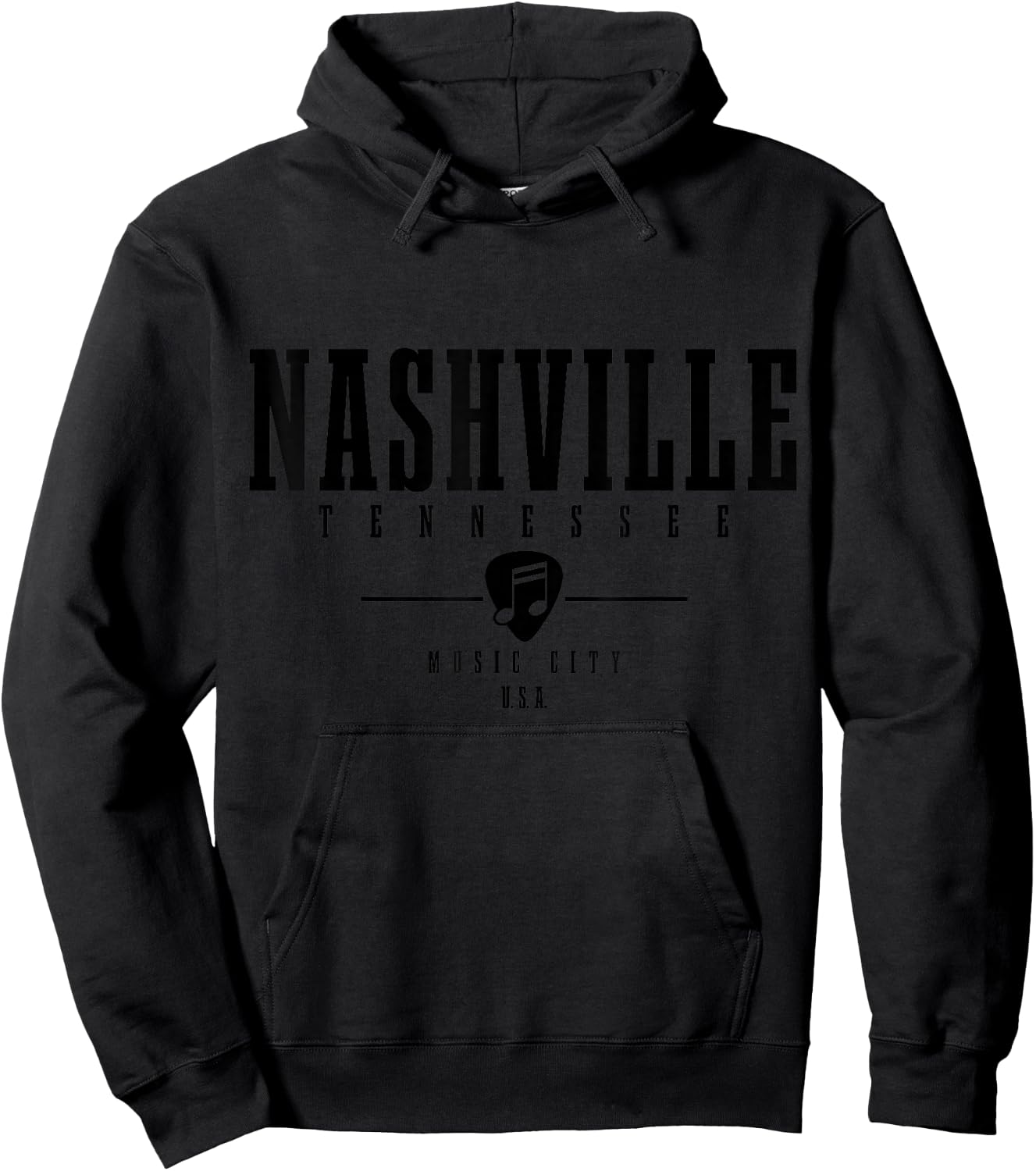 Nashville Tennessee Country Music City Guitar Vintage Hoodie - Hoodie | Black