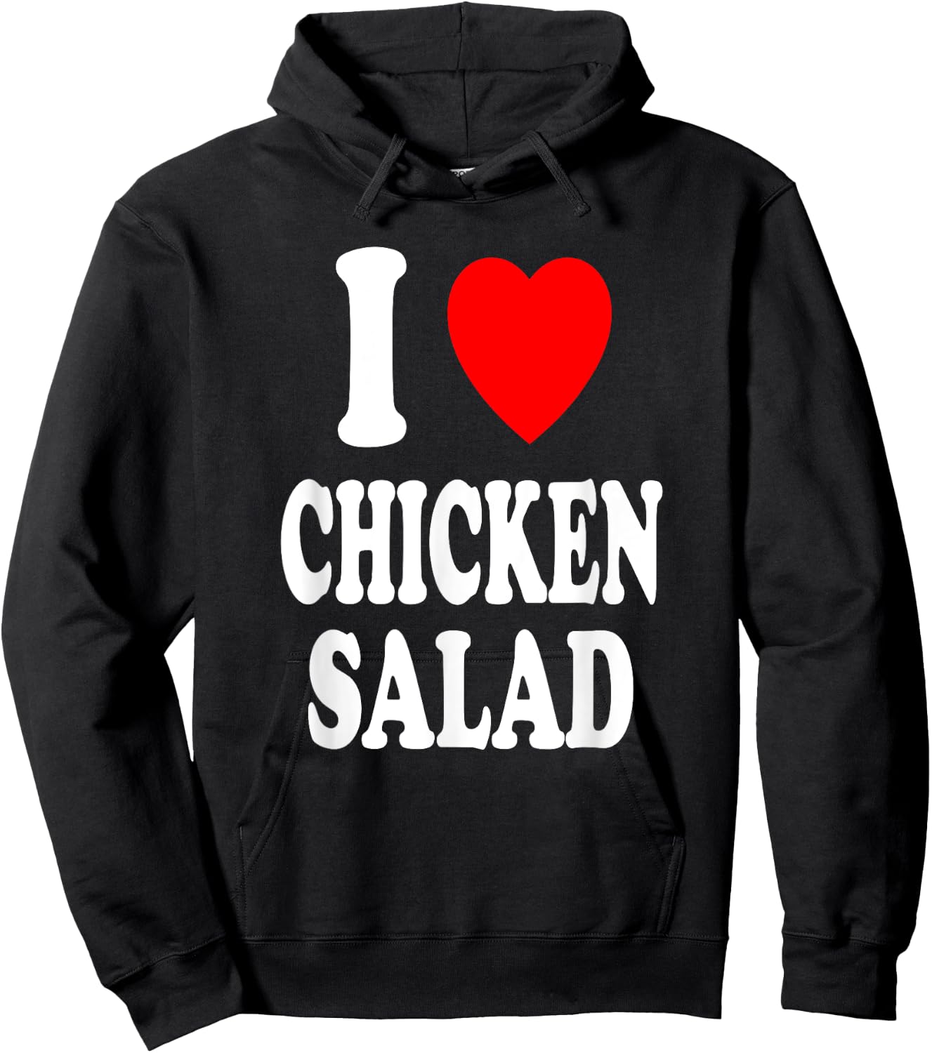 I Heart (Love) Chicken Salad Low Carb Keto Protein Lunch Hoodie - Hoodie | Black