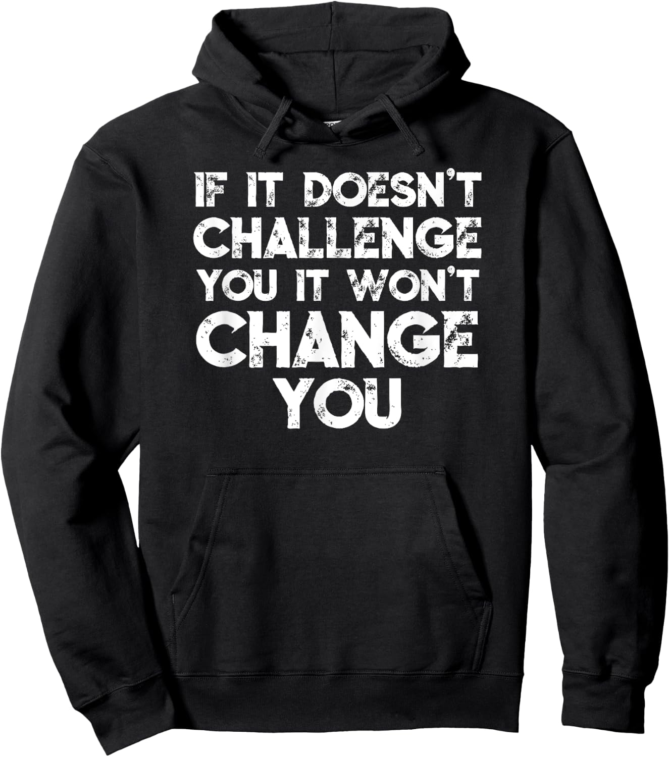 Challenge Yourself Motivational Gym Workout Life Quote Hoodie - Hoodie | Black