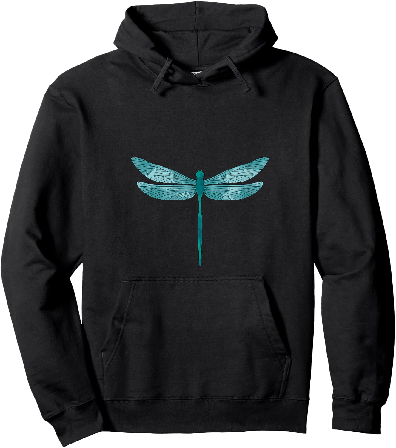 Insect Gifts & Dragonfly -Adults Black Dragonfly Small Classic Fit Short Sleeve Hoodie - Hoodie | Black