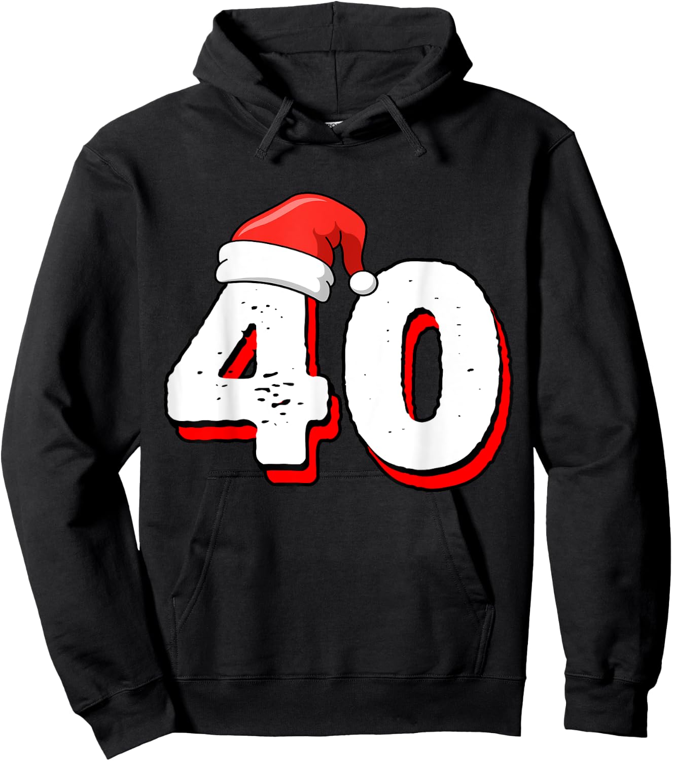 40th Birthday Christmas Number 40 Years Old Birthday Hoodie - Hoodie | Black