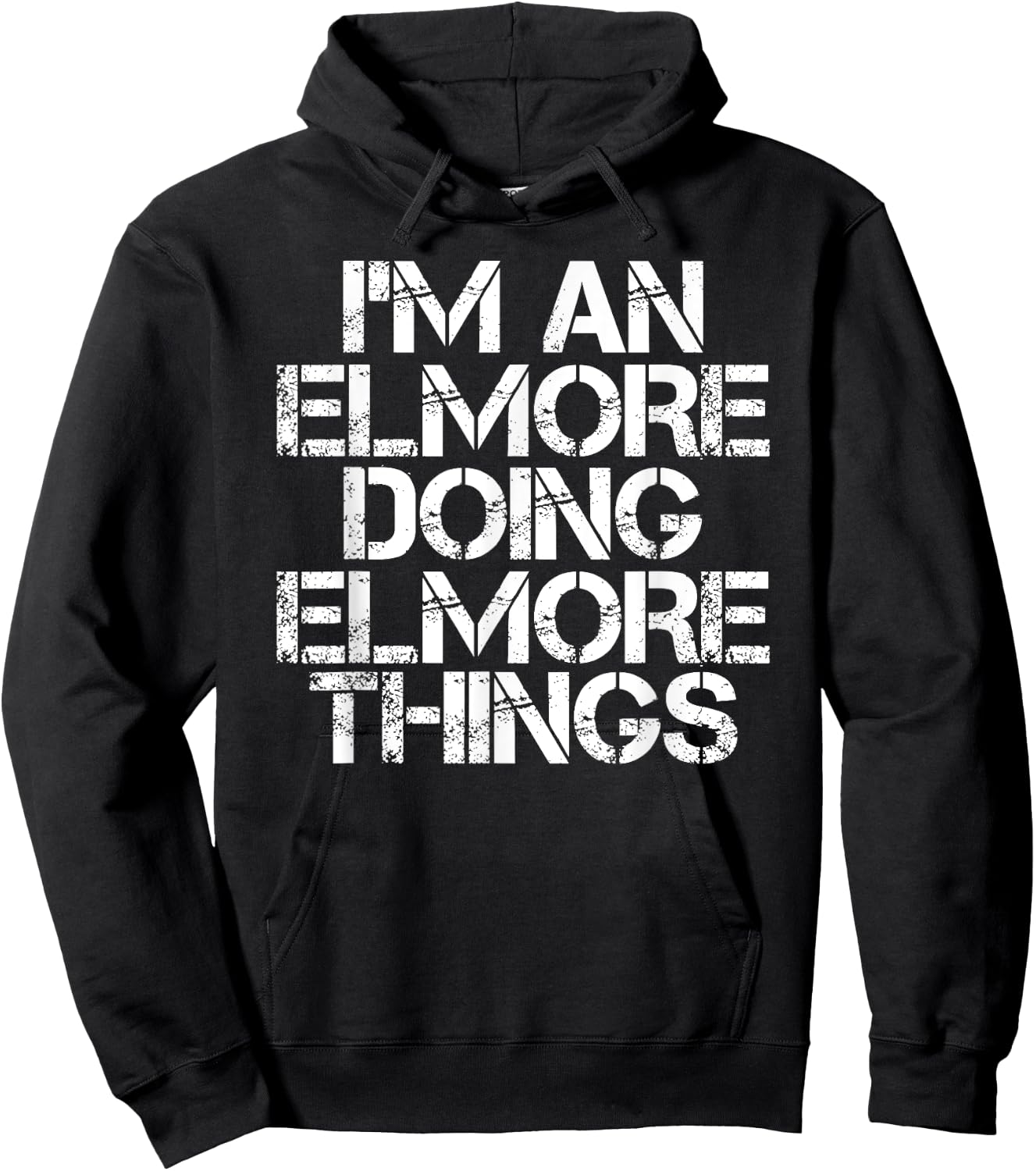 ELMORE Funny Surname Family Tree Birthday Reunion Gift Hoodie - Hoodie | Black