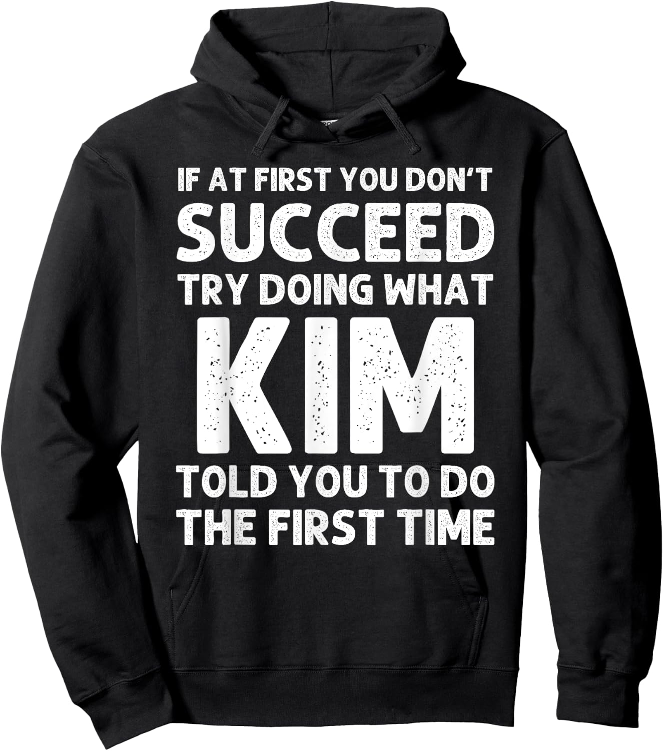 KIM Gift Name Personalized Birthday Funny Christmas Joke Hoodie - Hoodie | Black