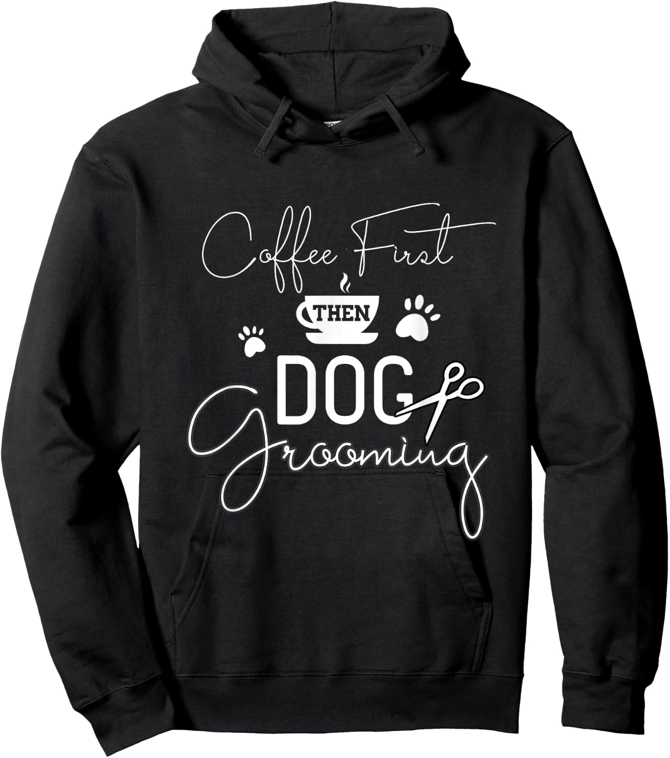 Dog Grooming Coffe Dog Groomer Outfit Pet Care Gifts Men Women Hoodie - Hoodie | Black