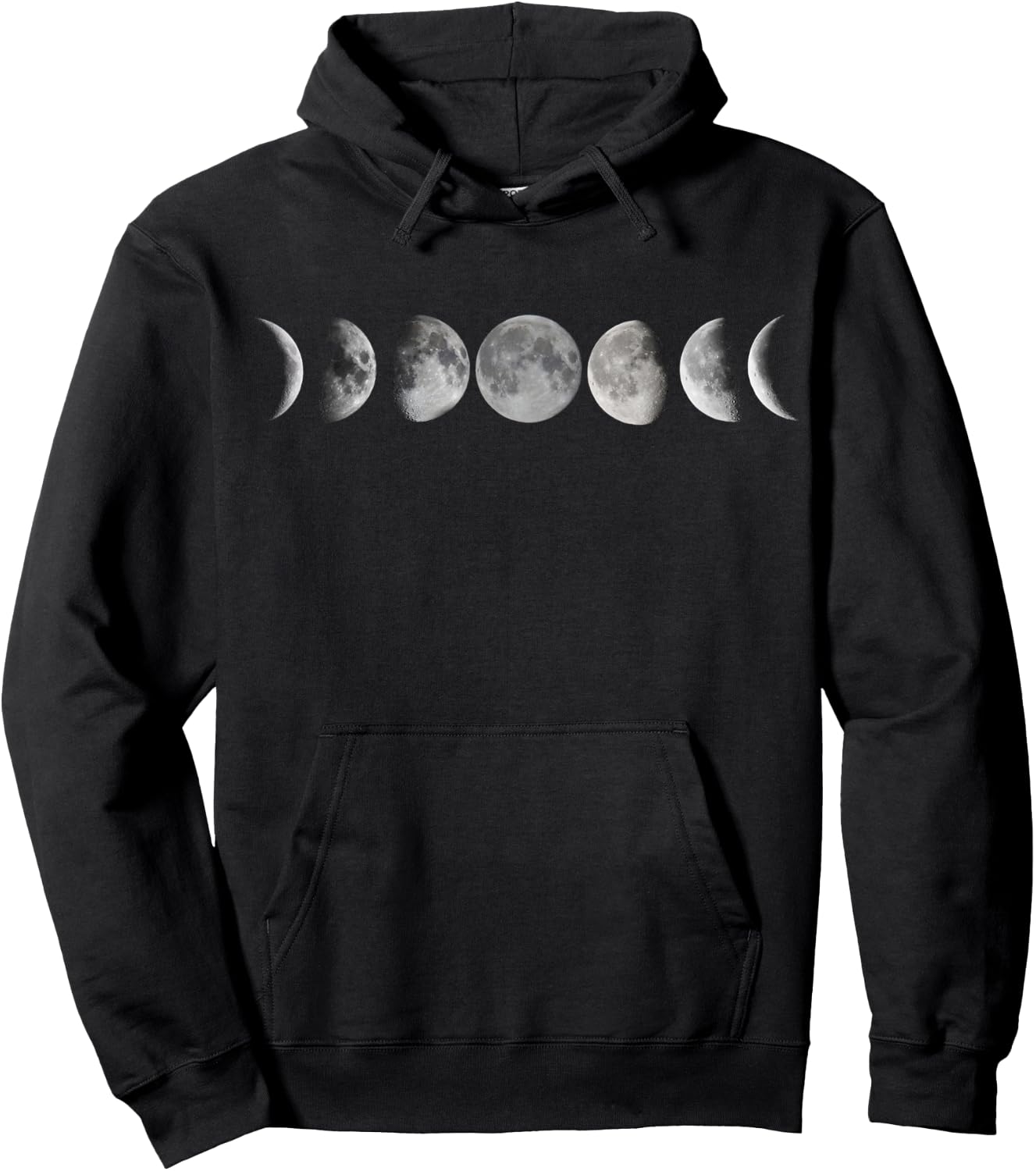 Lunar Cycle Apparel Astronomy Full Moon Hoodie - Hoodie | Black