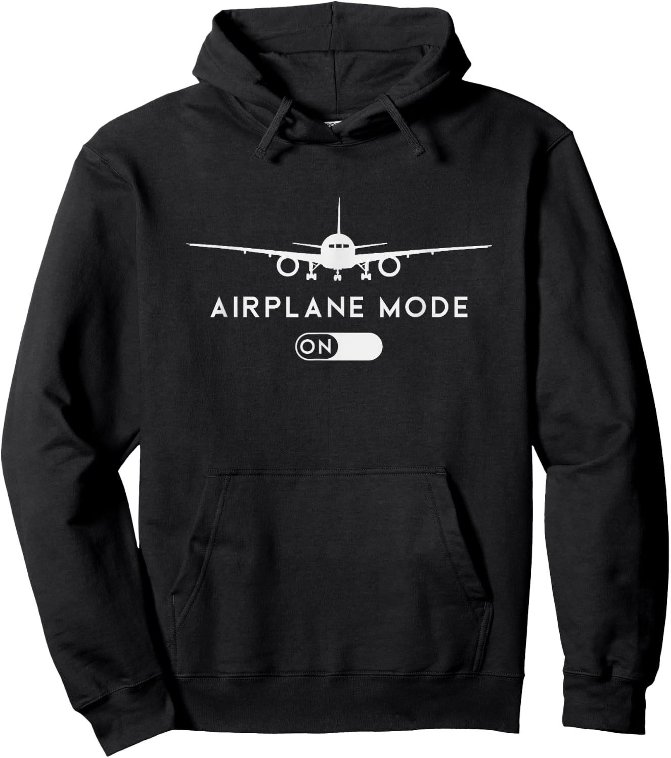 Airplane Mode ON – Funny Aircraft Mechanic Design Hoodie - Hoodie | Black