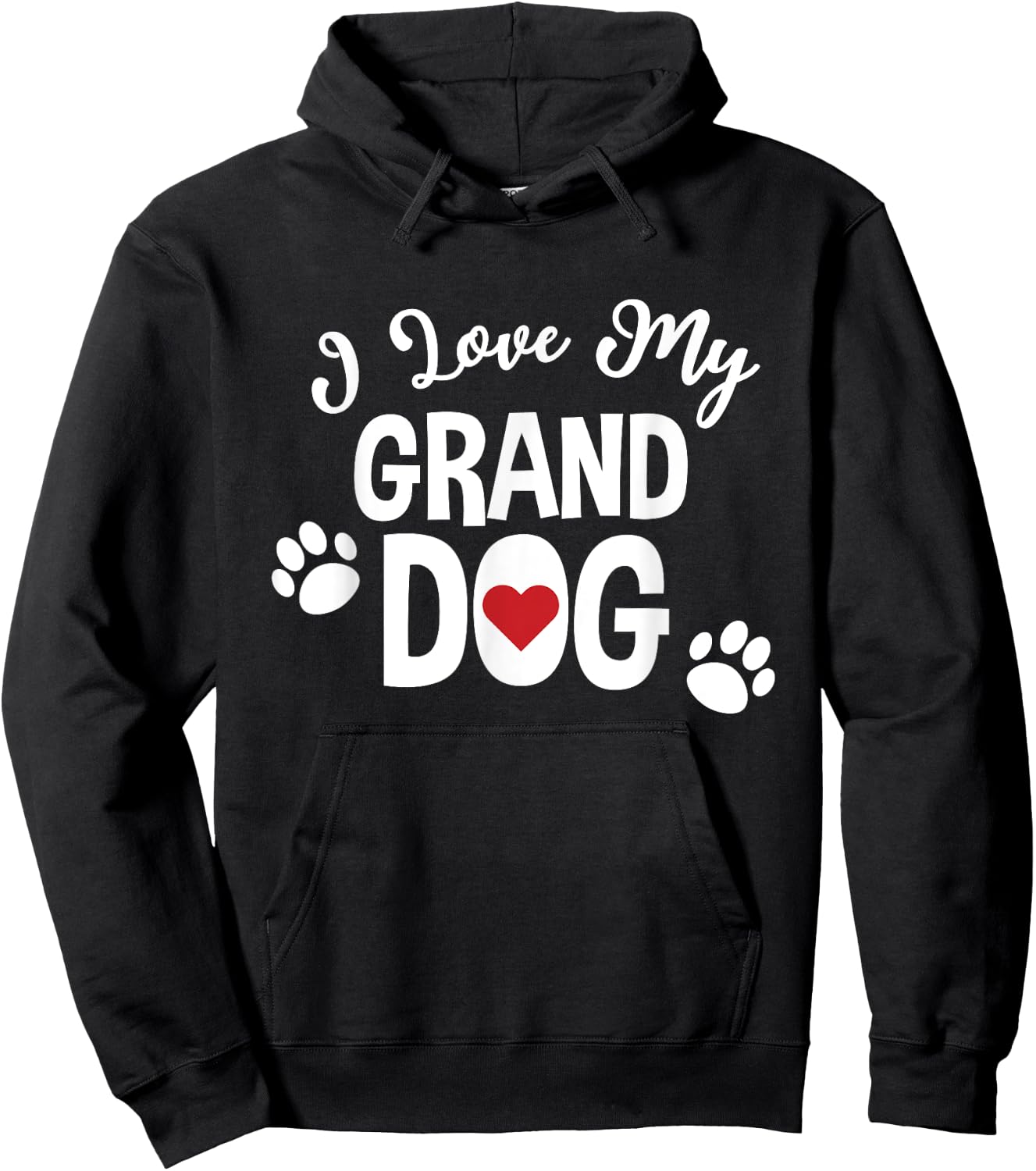 I Love My Granddog For Dog Lover Mom Grandparent Hoodie - Hoodie | Black