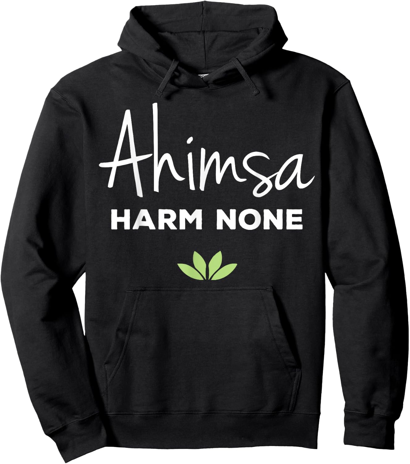 Ahimsa Vegan Harm None Vegan Vegetarian Gift Hoodie - Hoodie | Black