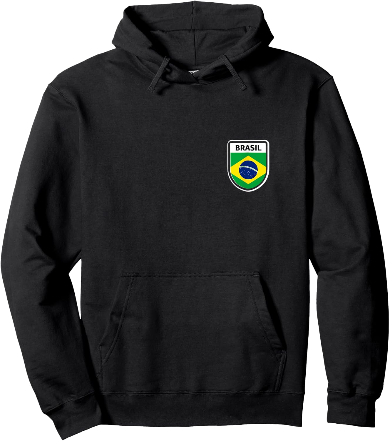 Flag Brasil Hoodie - Hoodie | Black