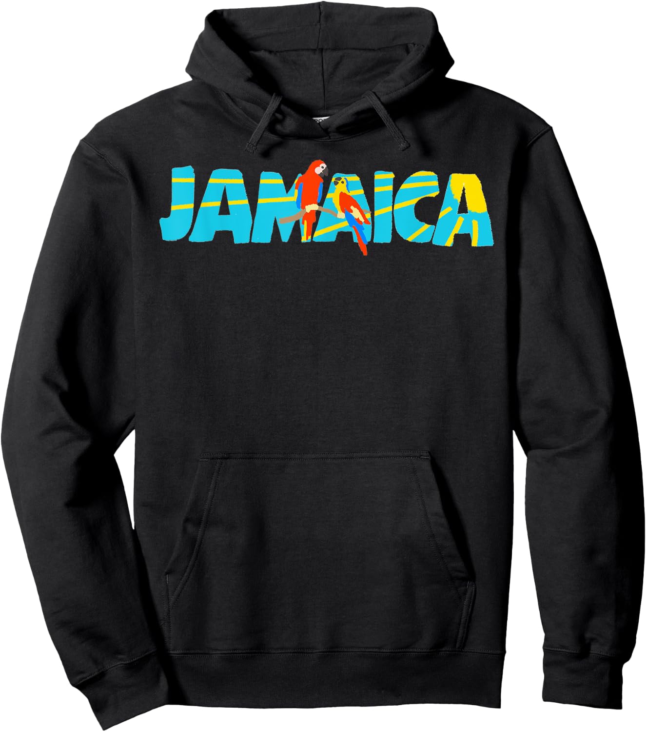 Jamaica Island Parrot Bird Sun Hoodie - Hoodie | Black