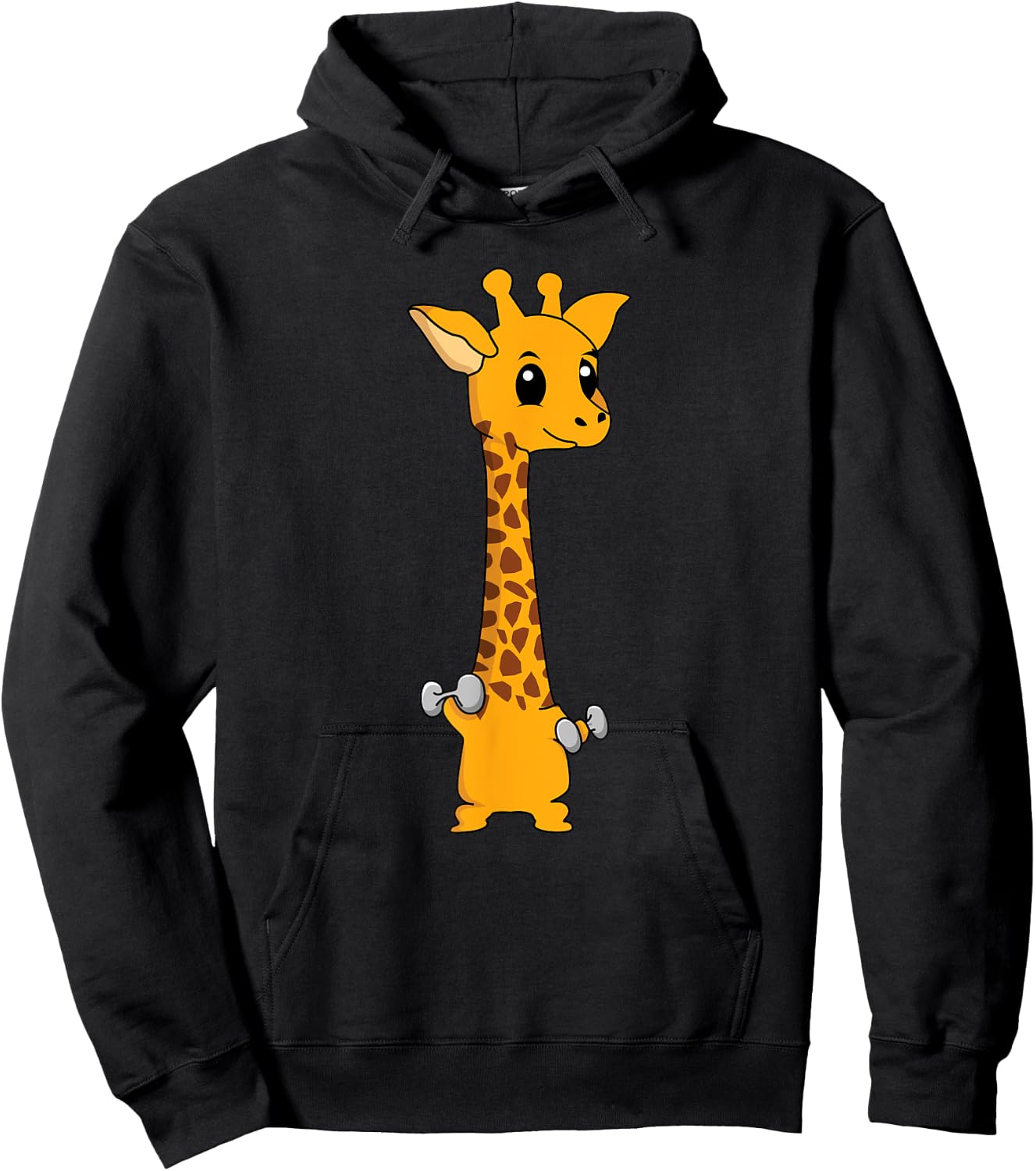 Funny Giraffe Camelopard Lifting Gym Motivation Hoodie - Hoodie | Black