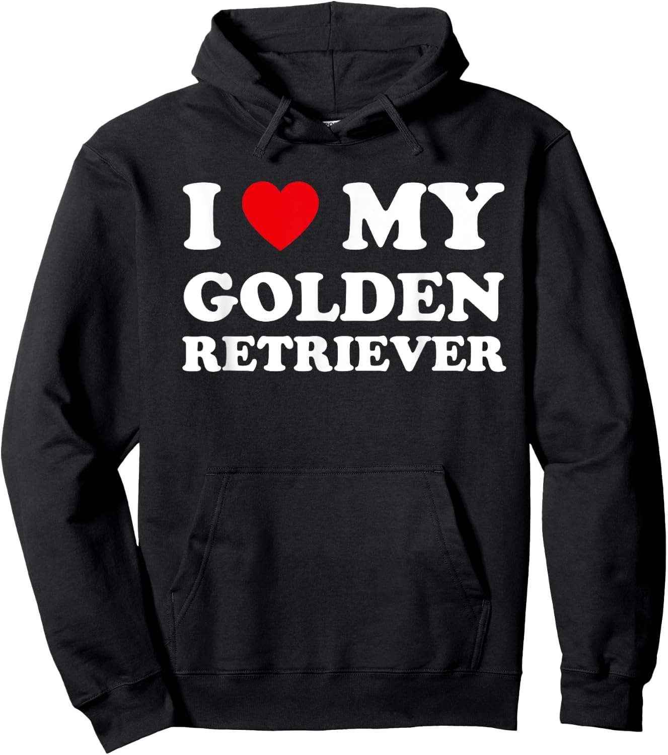 I Love Heart My Golden Retriever Dog Funny Dogs Lover Men Women Girls Kids Hoodie - Hoodie | Black