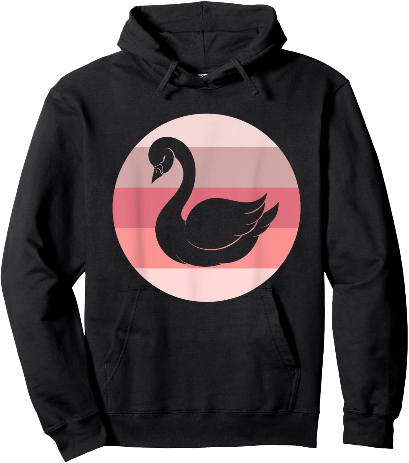 Retro Swan Hoodie - Hoodie | Black