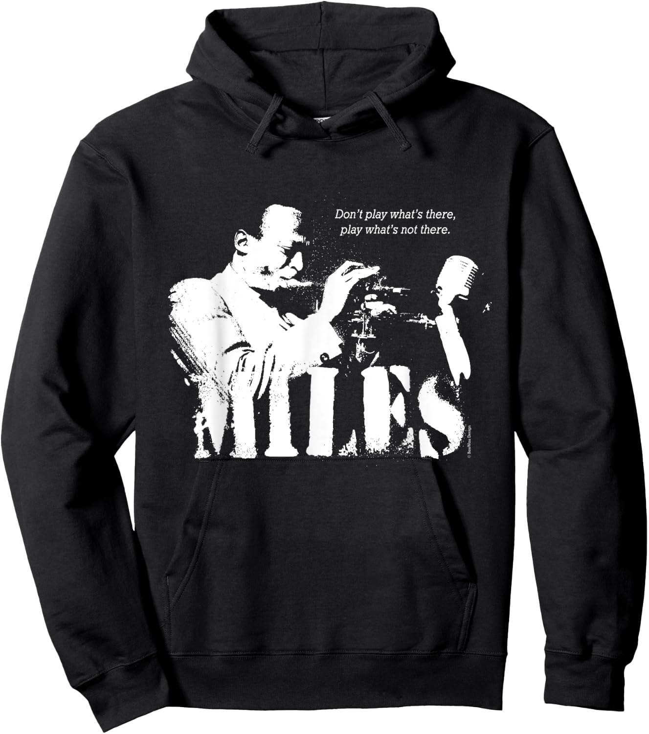 Miles Jazz Wisdom Trumpet Musician (1 Colour) Hoodie - Hoodie | Black
