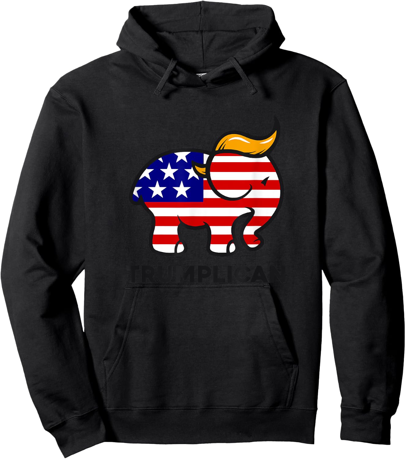 Trumplican Donald Trump 2024 republican elephant Hoodie - Hoodie | Black