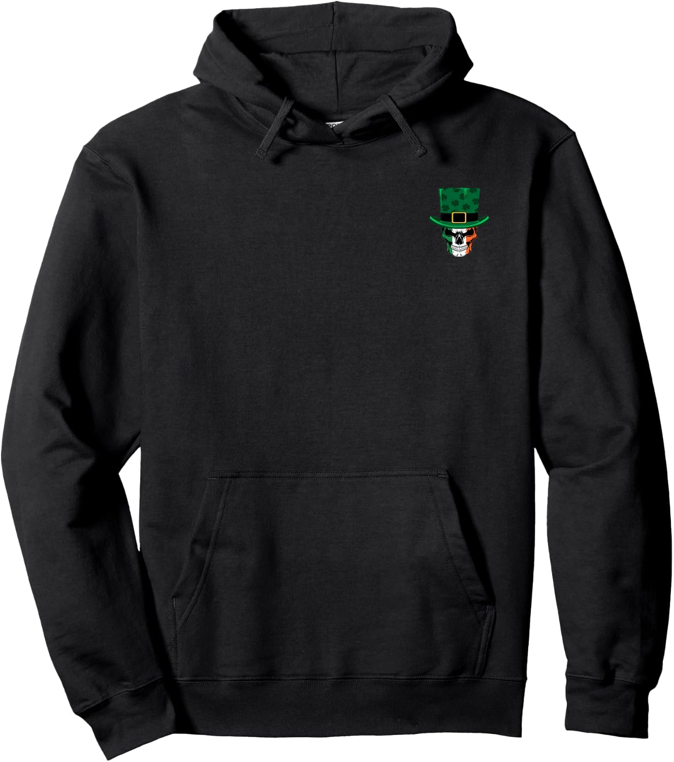 St Patricks Day Skull Flag Cheers Fuckers Double Side Print Hoodie - Hoodie | Black