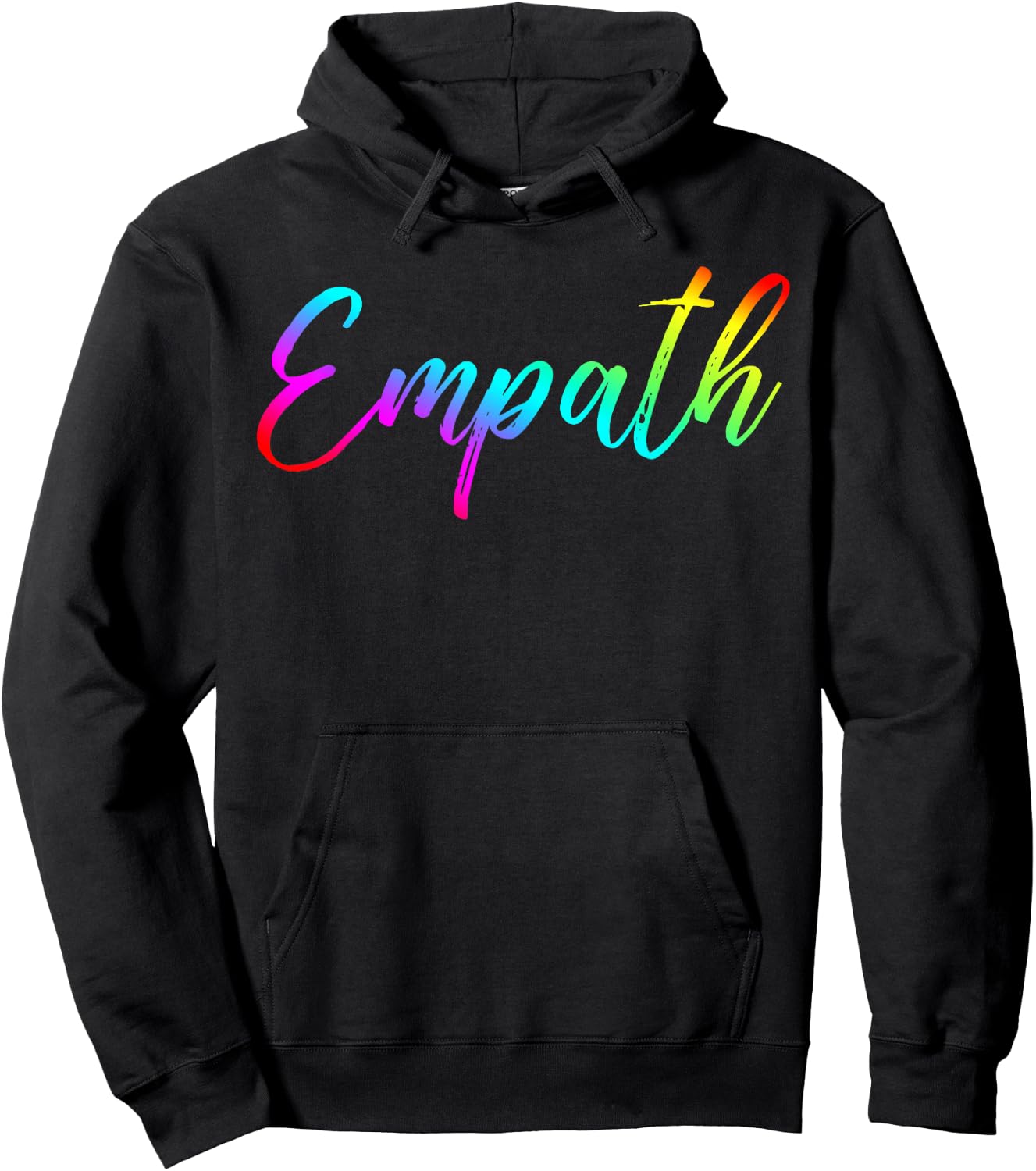 Empath Rainbow Script Modern Trendy Graphic Design Gift Hoodie - Hoodie | Black