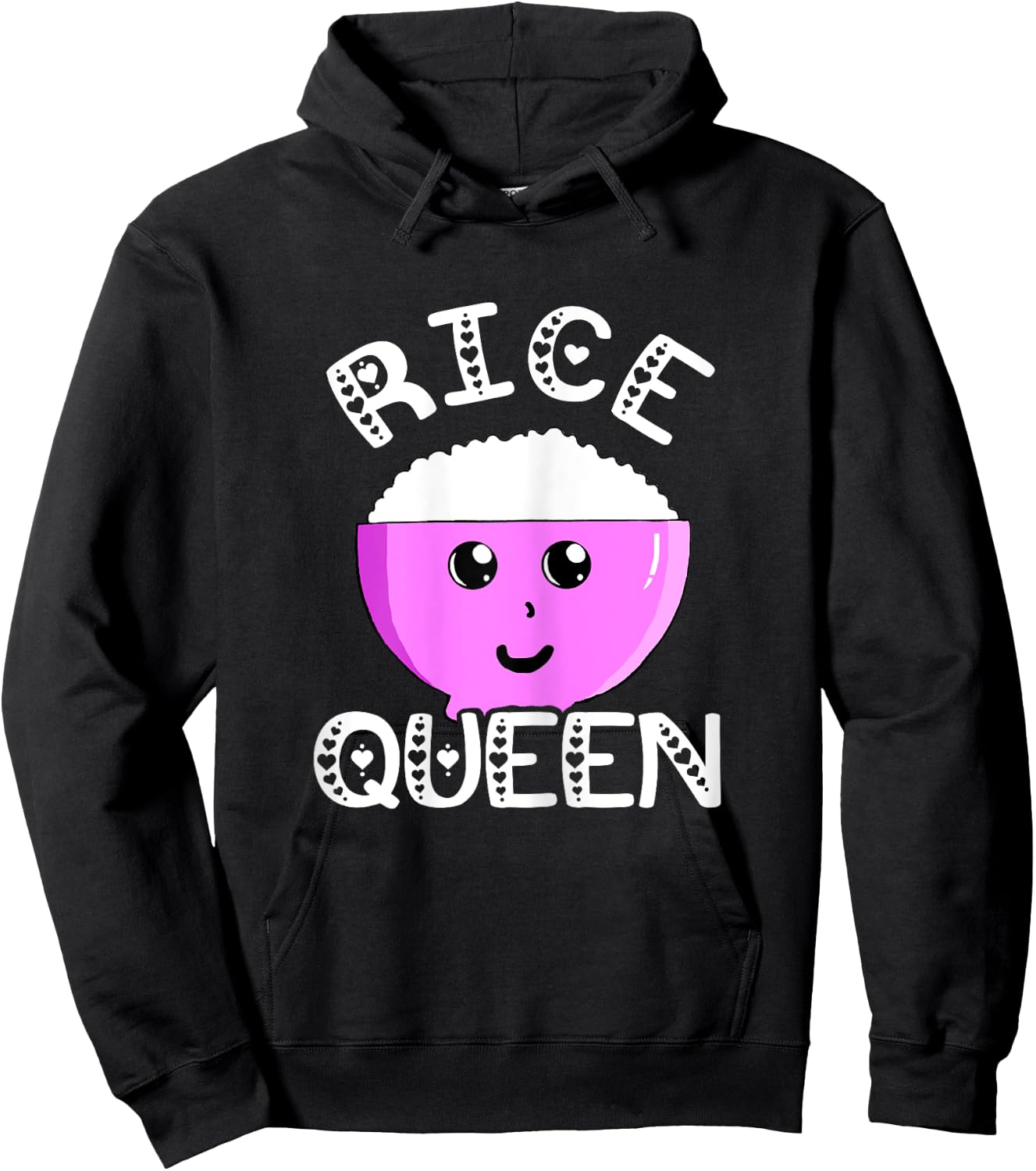 Rice Queen Rice Queen Asian Kitchen Rice Bowl Kawaii Hoodie - Hoodie | Black