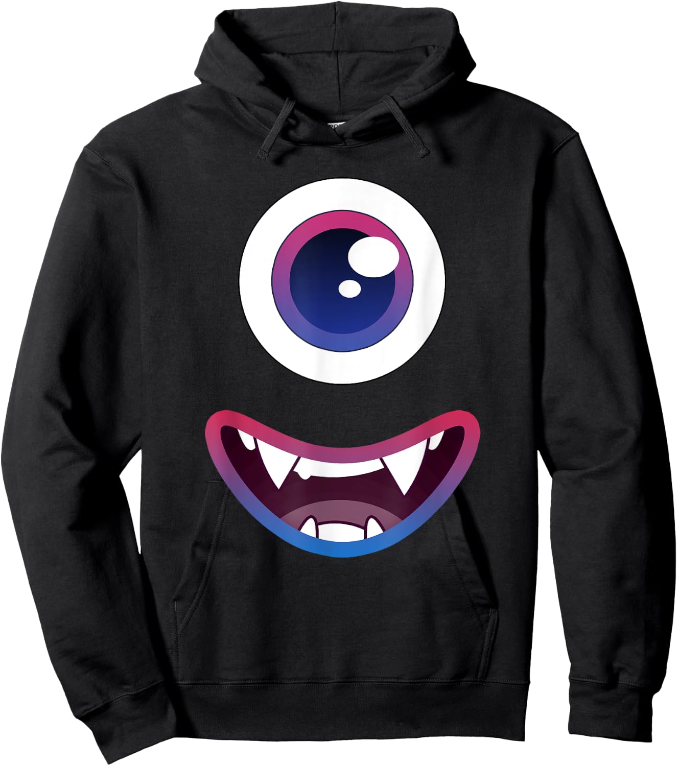 Monster Face Halloween Hoodie - Hoodie | Black