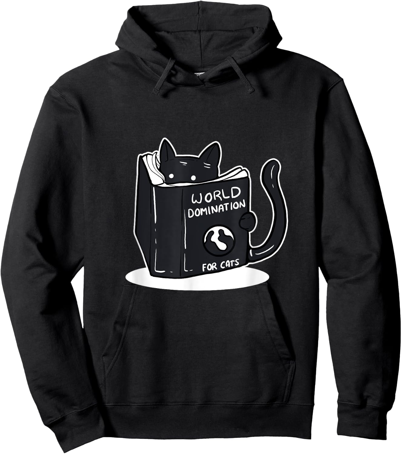 Funny World Domination Cat Person Hoodie - Hoodie | Black