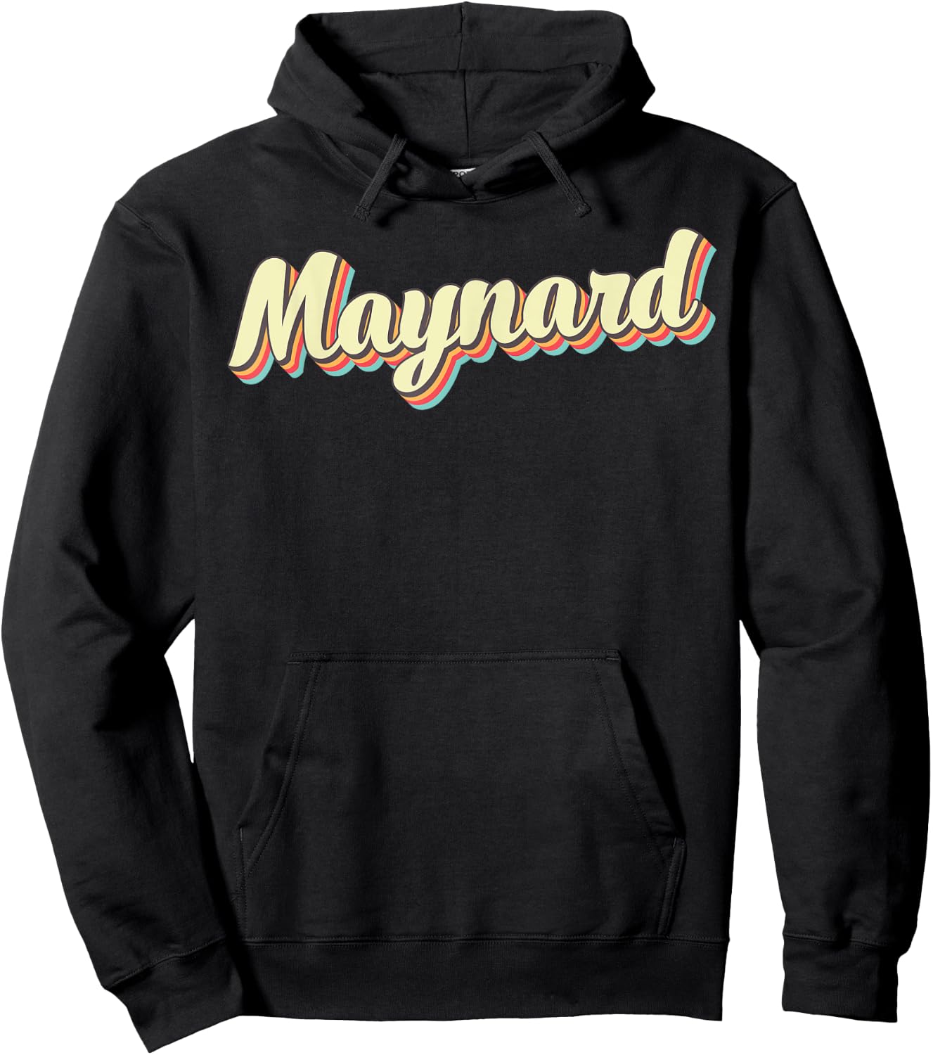 Maynard Retro Art Baseball Font Vintage Hoodie - Hoodie | Black