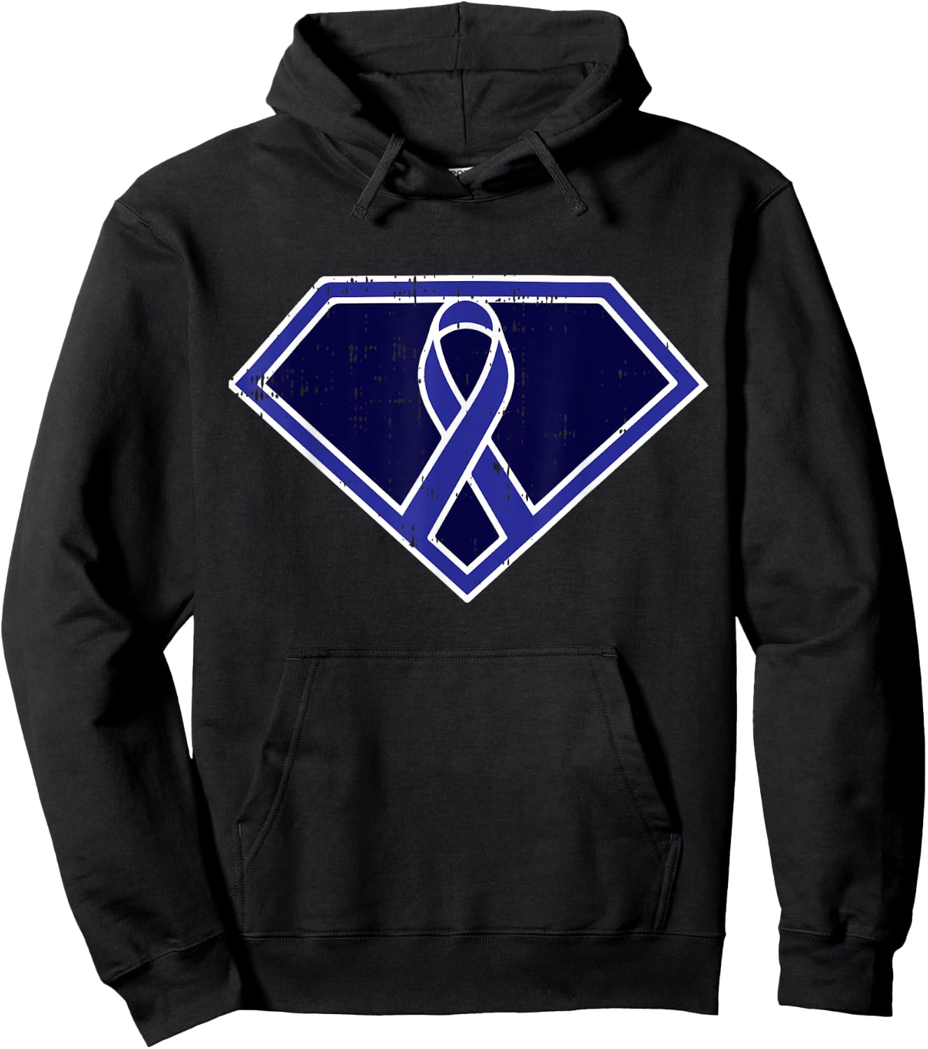 Superhero Colon Cancer Awareness Ribbon Warrior Fighter Gift Hoodie - Hoodie | Black