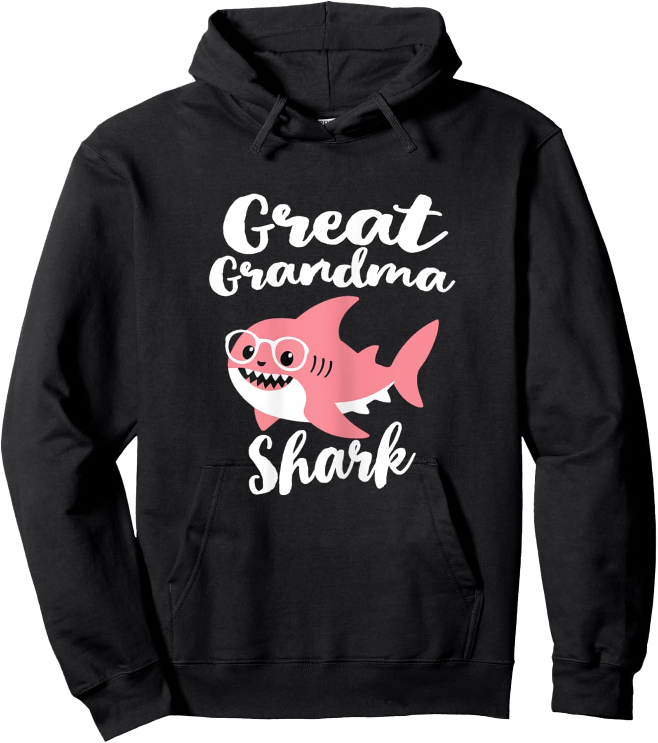 Great Grandma Shark Funny Mother's Day Hoodie - Hoodie | Black