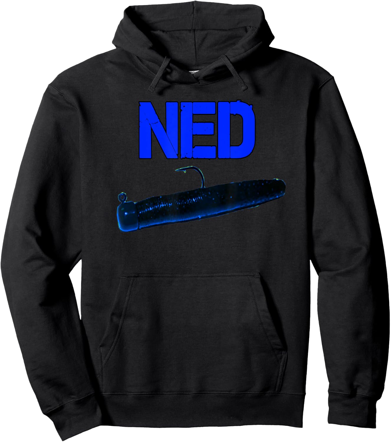 NED Rig Bass Fishing Jigs Apparel For Fishermen By Black Fly Hoodie - Hoodie | Black