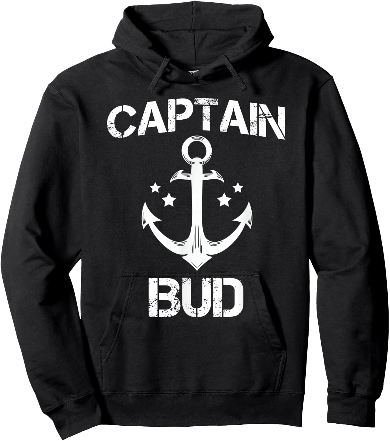 CAPTAIN BUD Funny Birthday Personalized Name Boat Gift Hoodie - Hoodie | Black