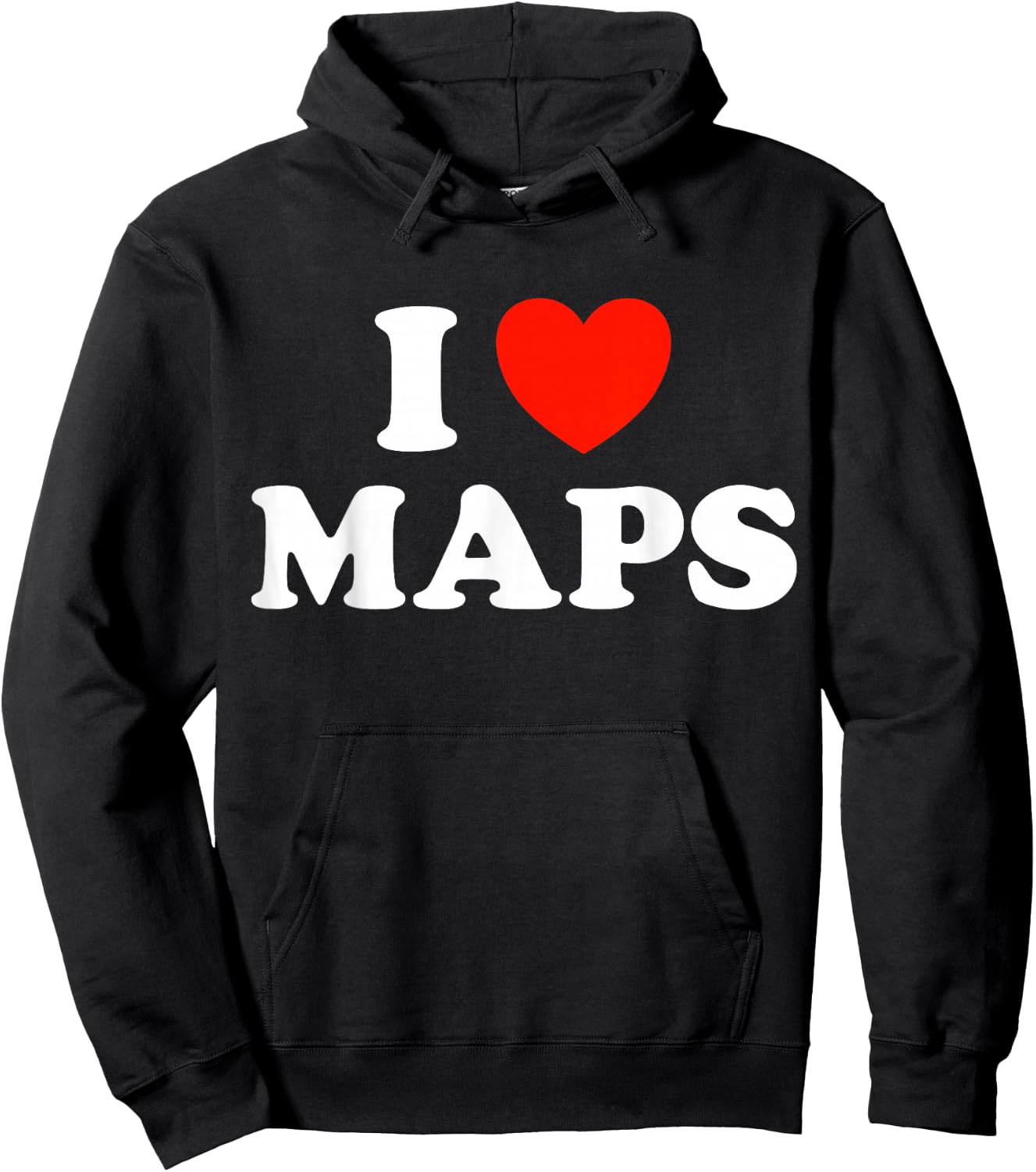 I Love Maps Funny Atlas Geographical Book Globe Navigate Fan Hoodie - Hoodie | Black