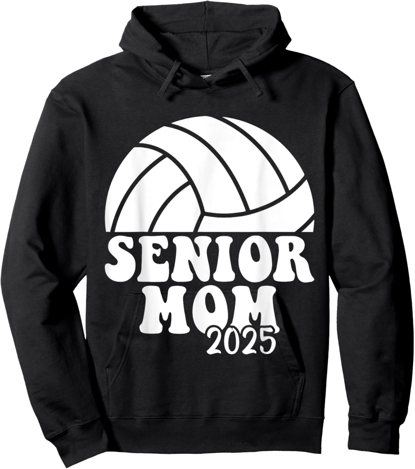 Senior 2025 Proud Volleyball Mom Of A Class Of 2025 Graduate Hoodie - Hoodie | Black