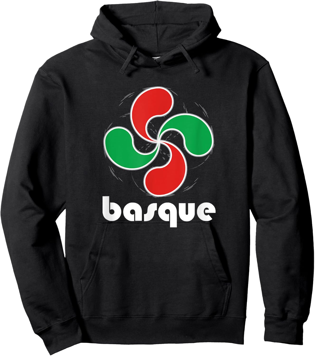 Basque T Shirt Basque Pride Lauburu Four Heads Symbol Hoodie - Hoodie | Black