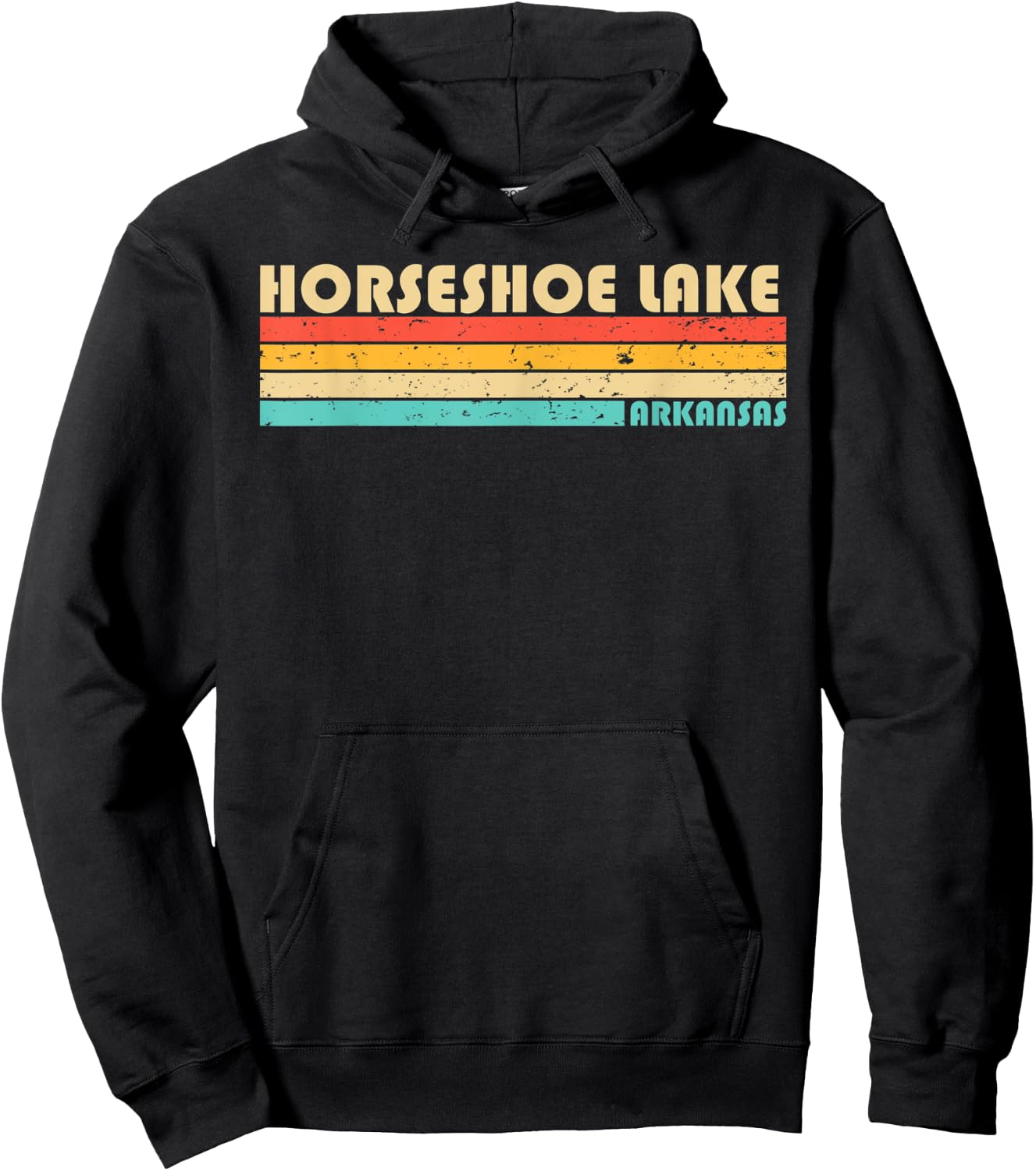 HORSESHOE LAKE ARKANSAS Funny Fishing Camping Summer Women Kids Hoodie - Hoodie | Black