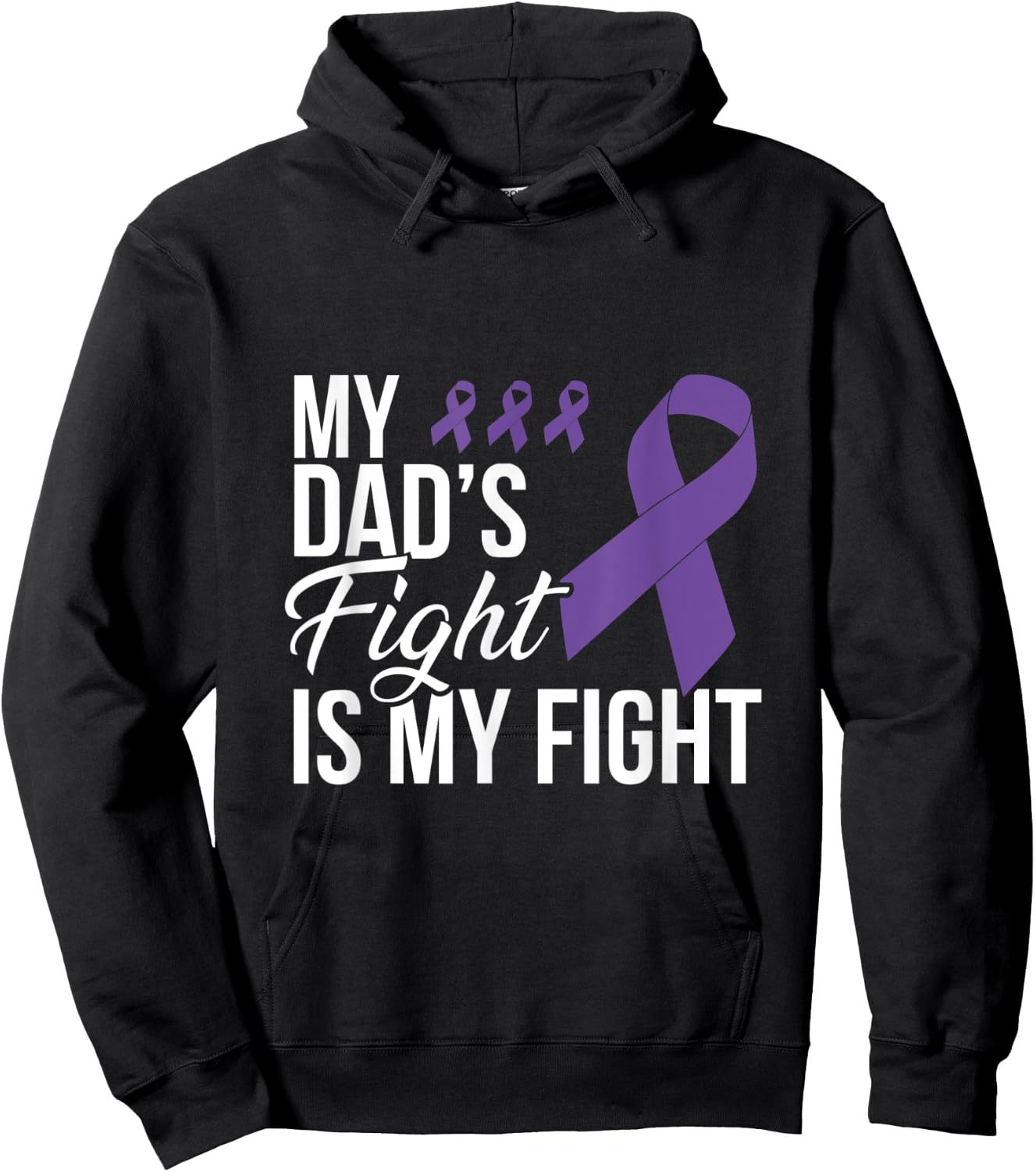 Leiomyosarcoma Fight Cancer Ribbon Hoodie - Hoodie | Black