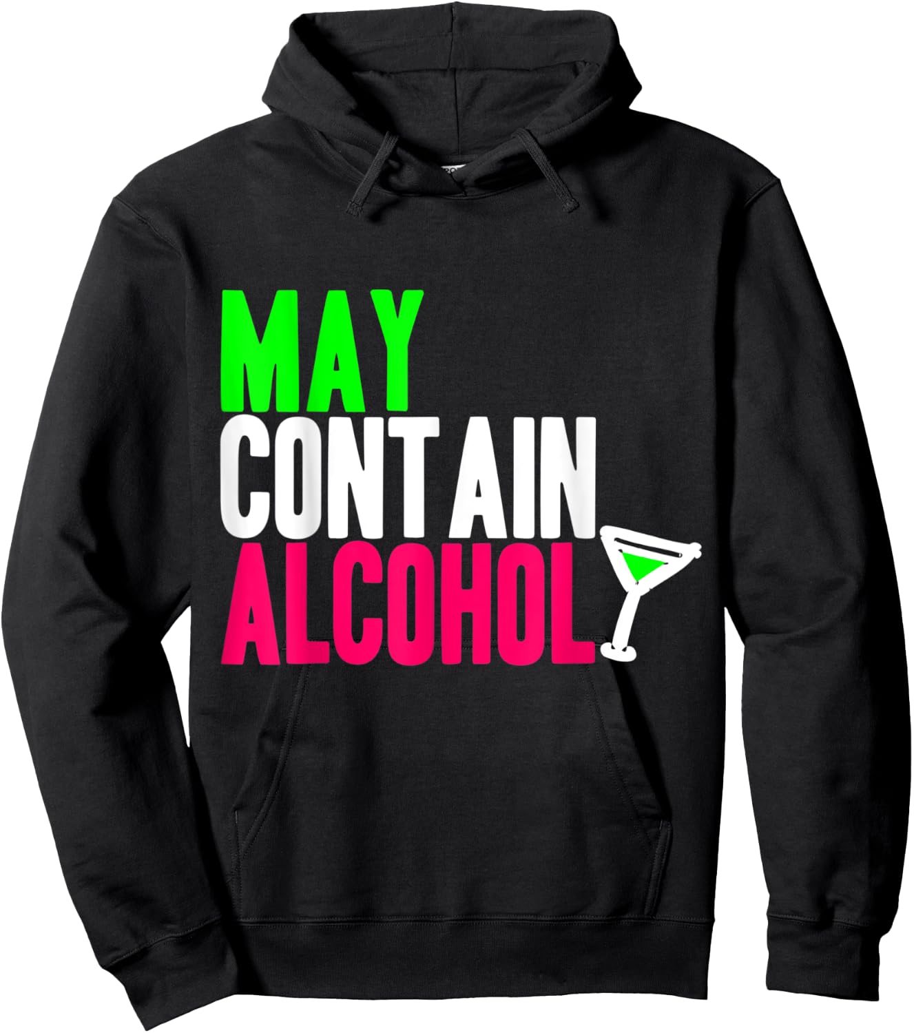 May Contain Alcohol Funny Drinking Gift Adults Beer Hoodie - Hoodie | Black