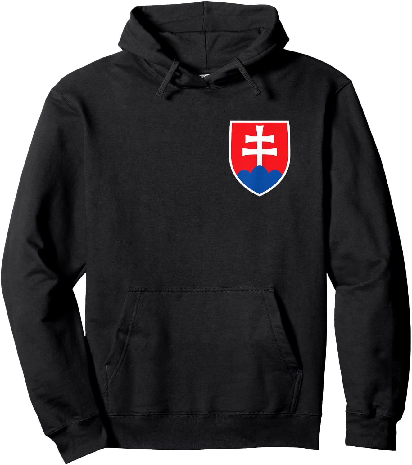 Vintaga Slovak Flag Crest Retro Slovakia Souvenir Hoodie - Hoodie | Black
