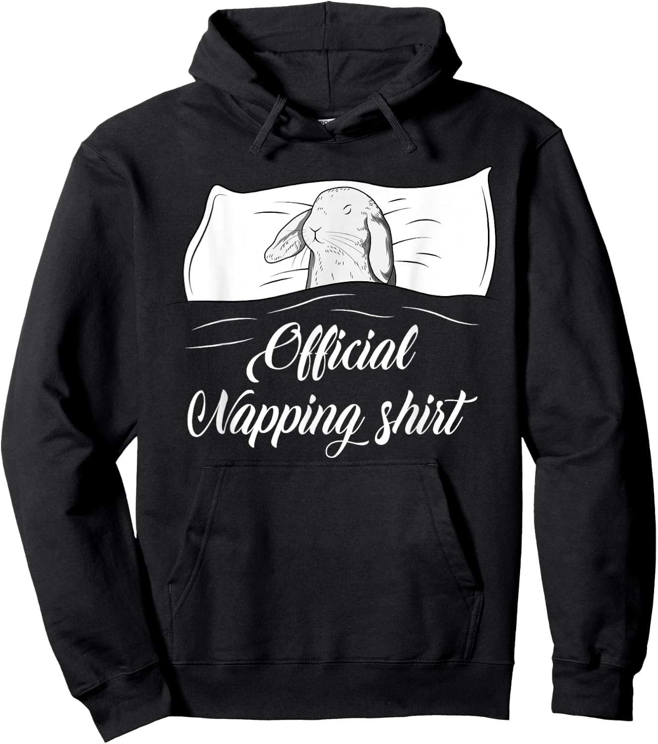 Sleeping Rabbit Pyjamas Bunny Lover Official Napping Hoodie - Hoodie | Black