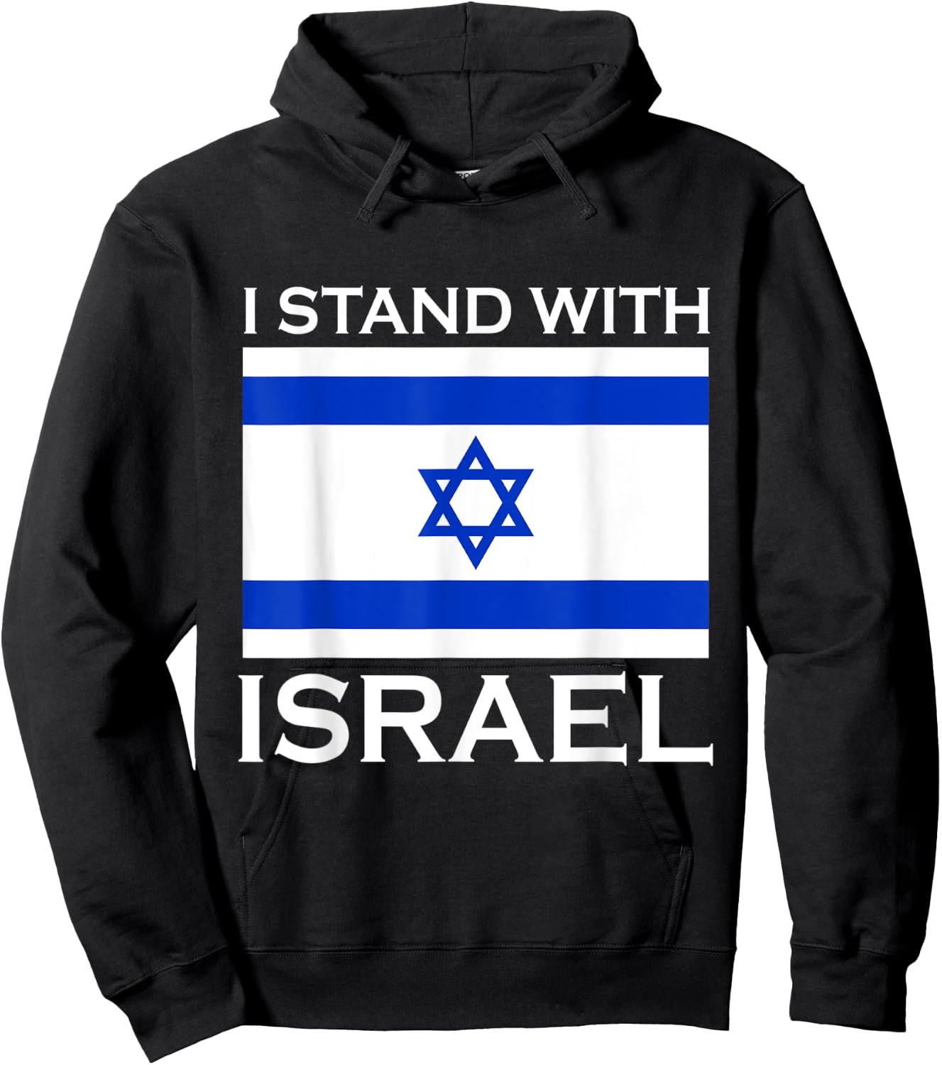 I Stand With Israel USA Support Israeli Allies Israel Flag Hoodie - Hoodie | Black