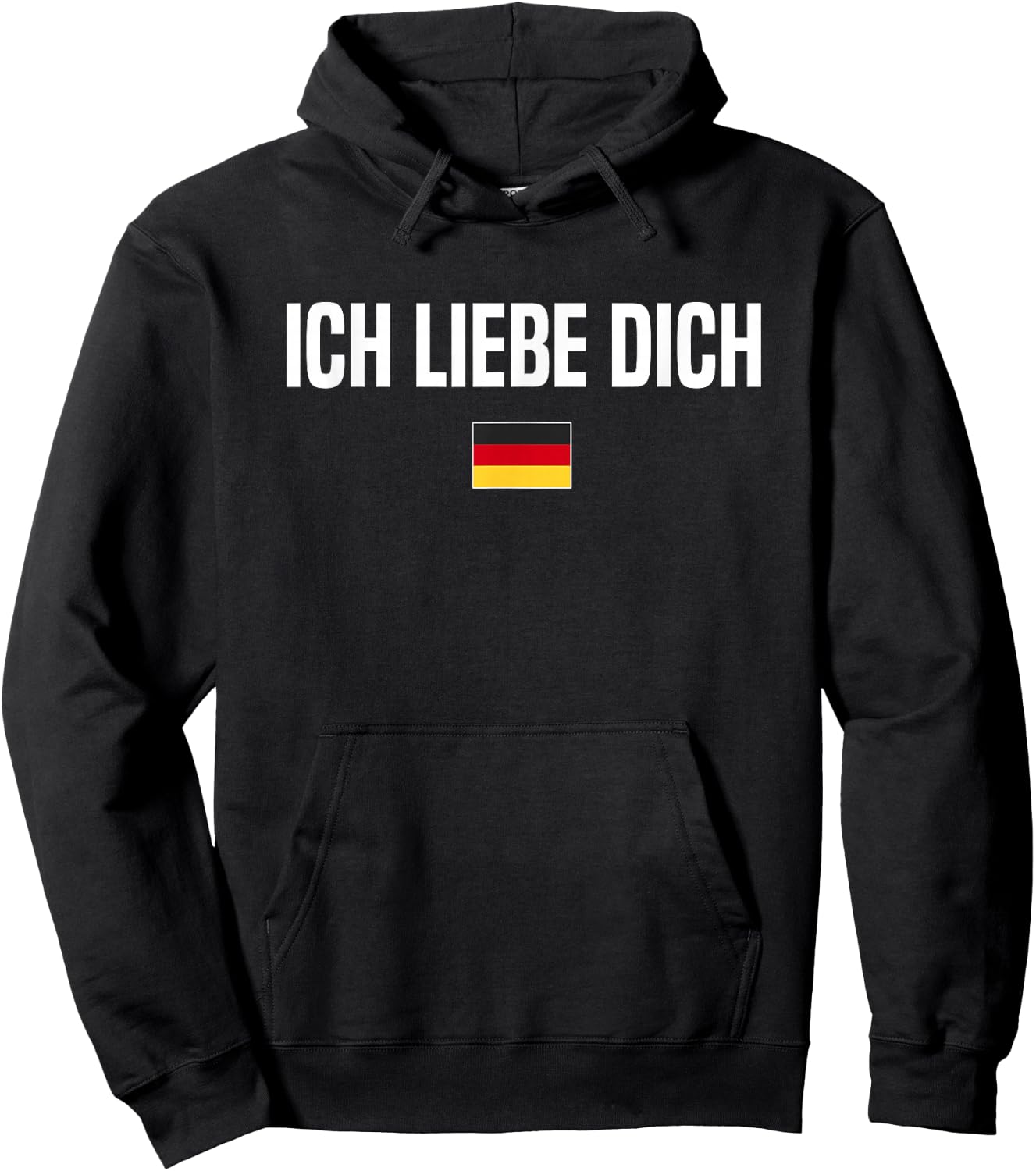 I Love You in German Language Germany Funny German Saying Hoodie - Hoodie | Black