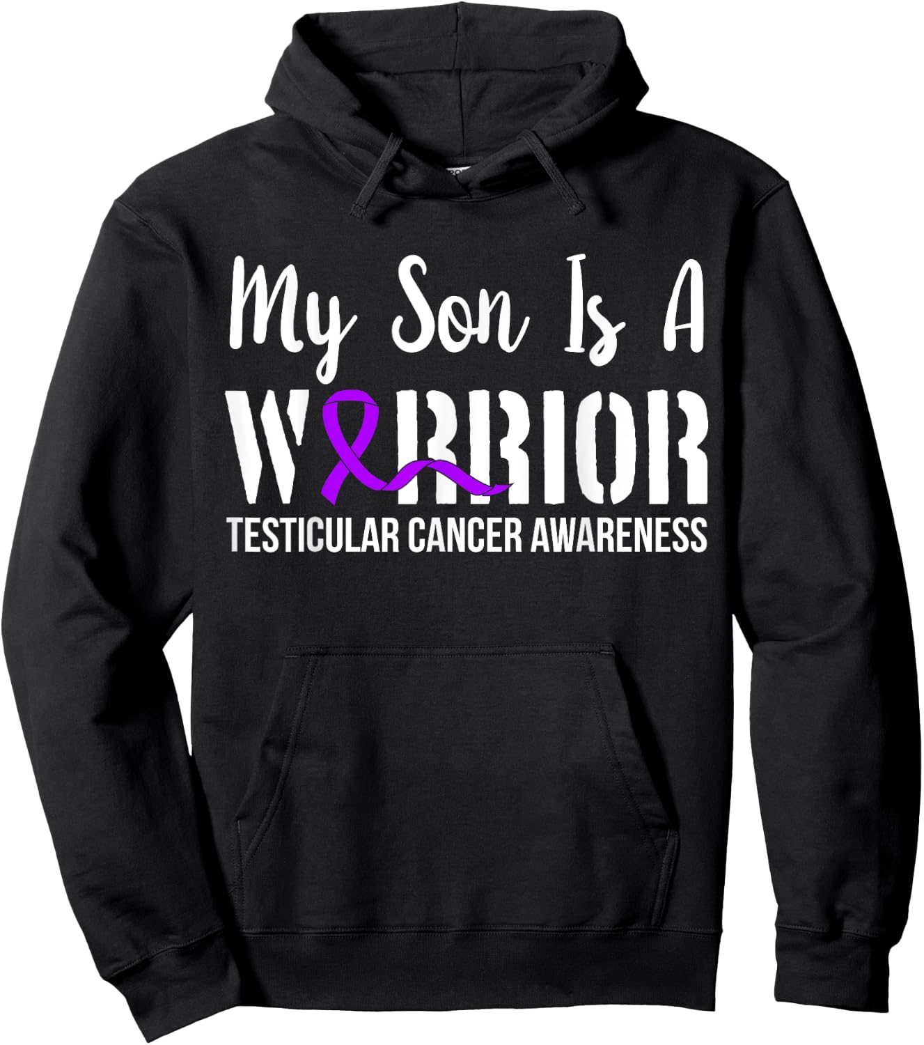 Testicular Cancer Shirt Gifts Awareness Ribbon Survivor Hoodie - Hoodie | Black