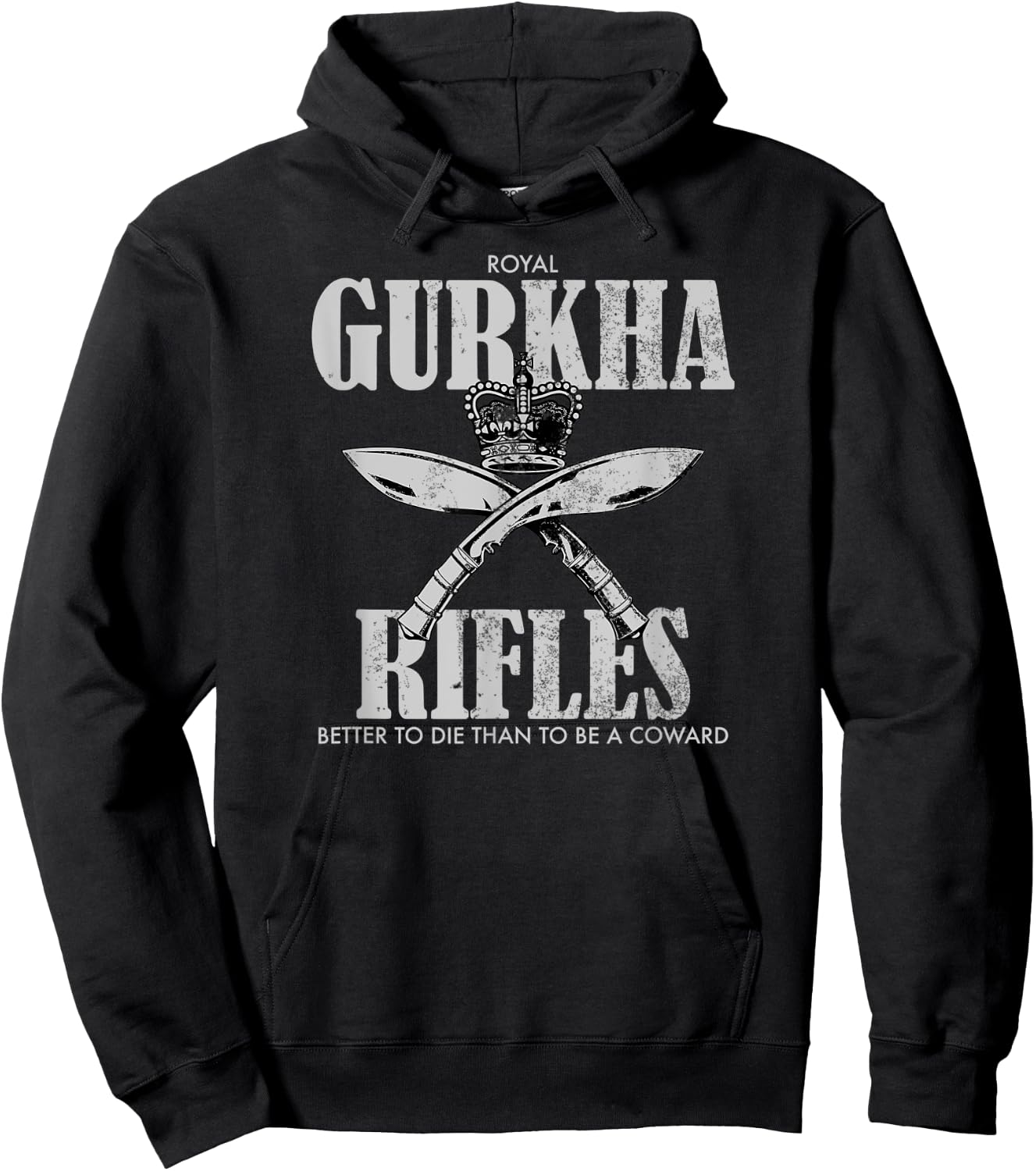 Gurkha Rifles (distressed) Hoodie - Hoodie | Black