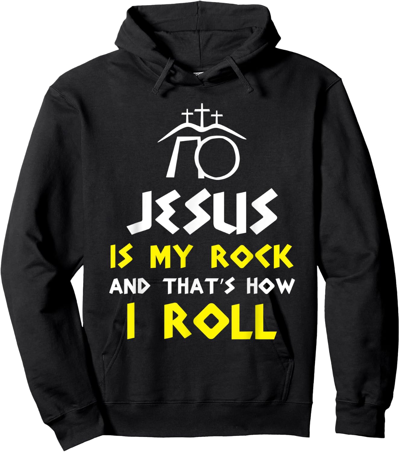 Jesus Is My Rock And That’s How I Roll Hoodie - Hoodie | Black